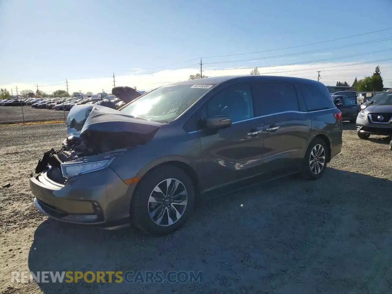 1 Photograph of a damaged car 5FNRL6H78NB047546 HONDA ODYSSEY 2022