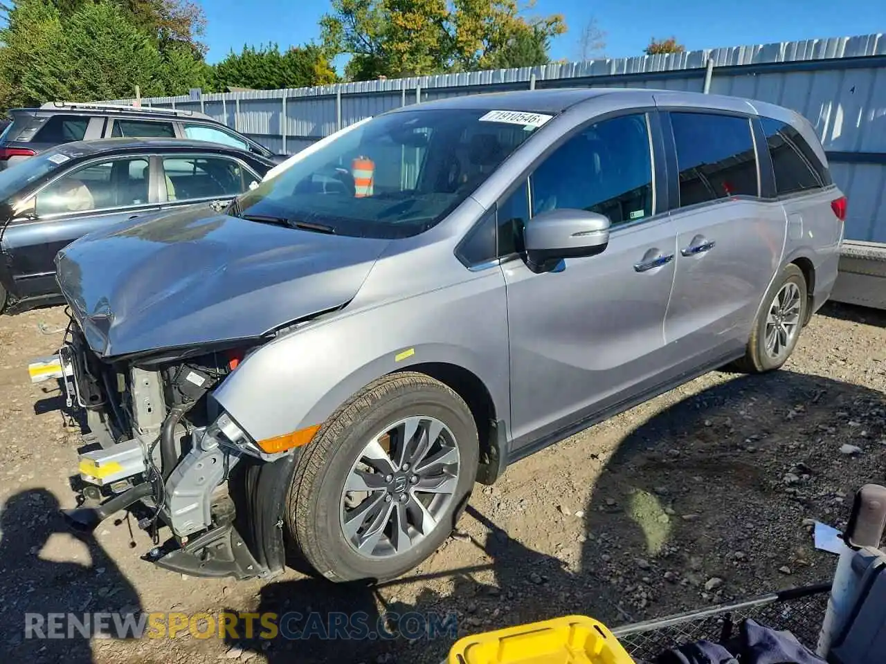 1 fotografías del automóvil dañado 5FNRL6H79NB004155 HONDA ODYSSEY 2022