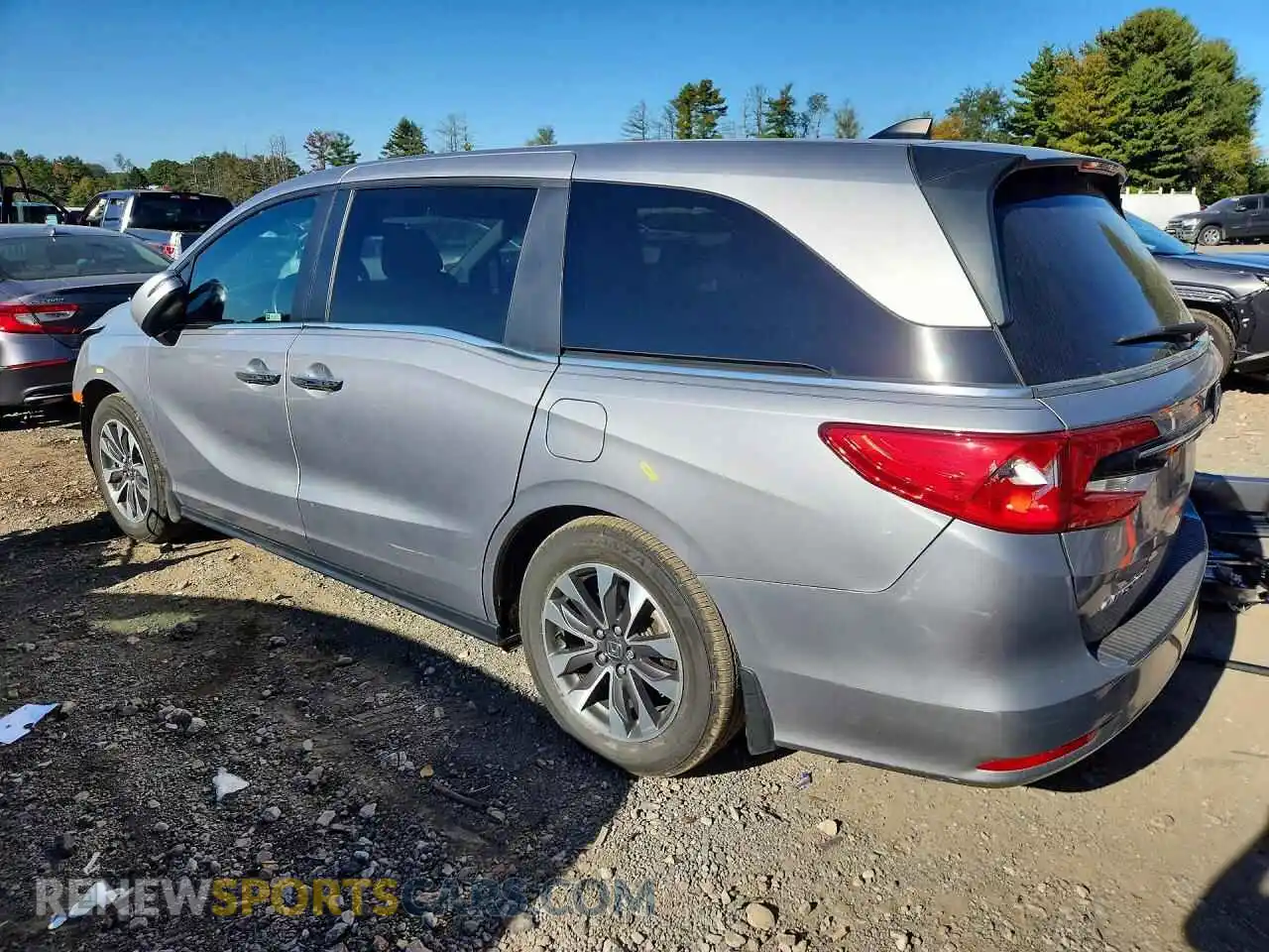 2 fotografías del automóvil dañado 5FNRL6H79NB004155 HONDA ODYSSEY 2022