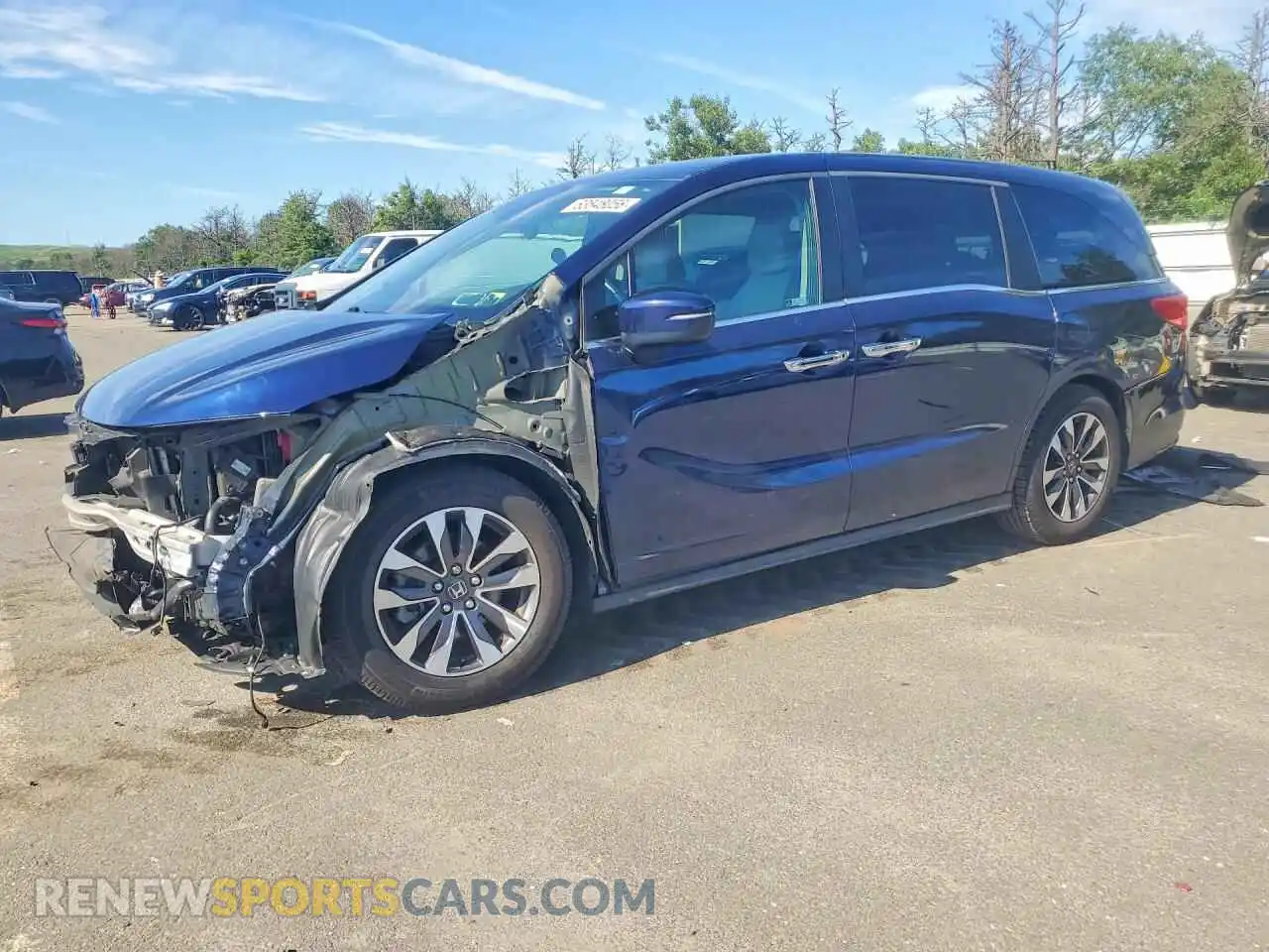 1 fotografías del automóvil dañado 5FNRL6H79NB020307 HONDA ODYSSEY 2022