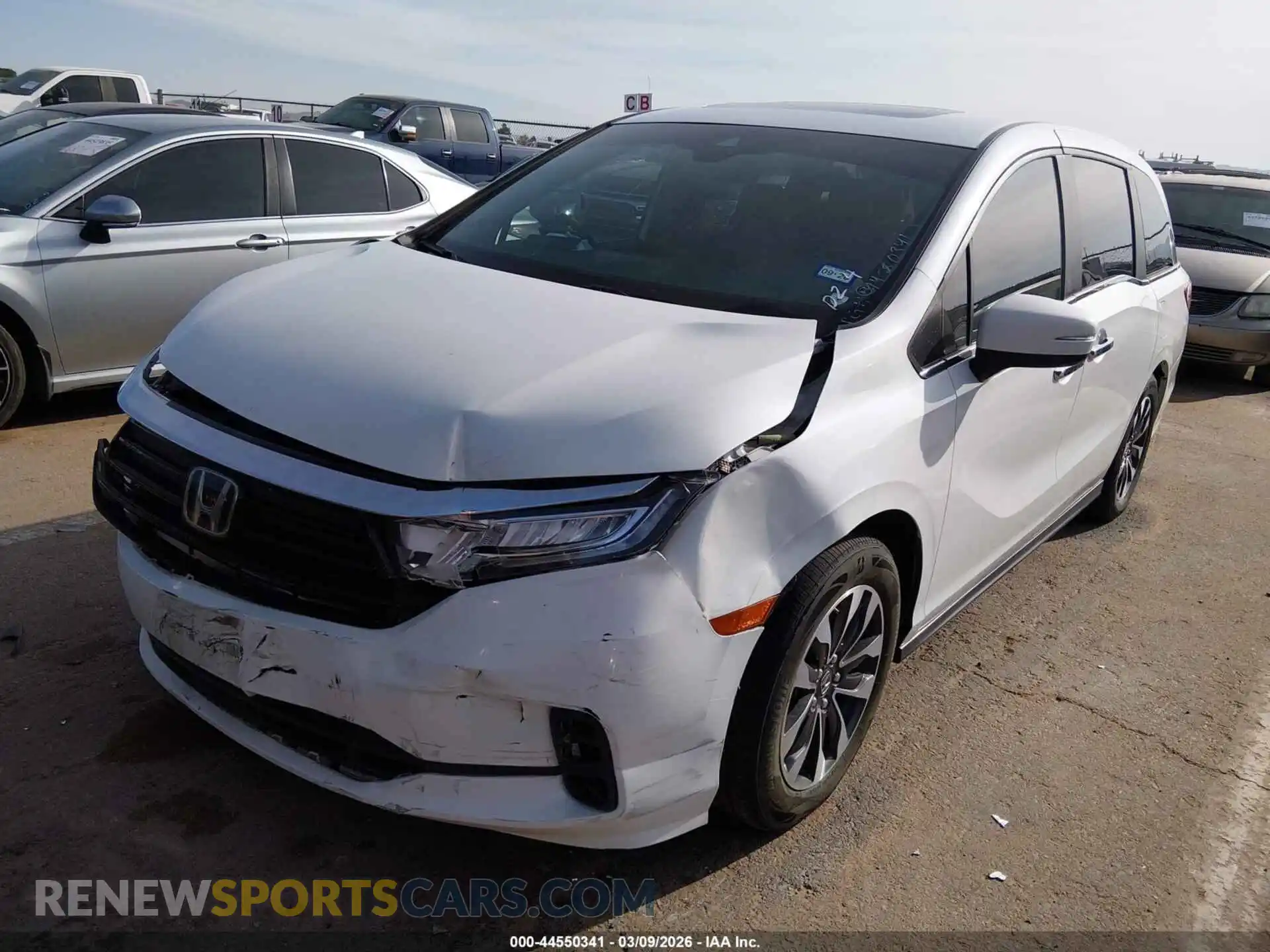 2 Фотография поврежденного автомобиля 5FNRL6H79NB044543 HONDA ODYSSEY 2022
