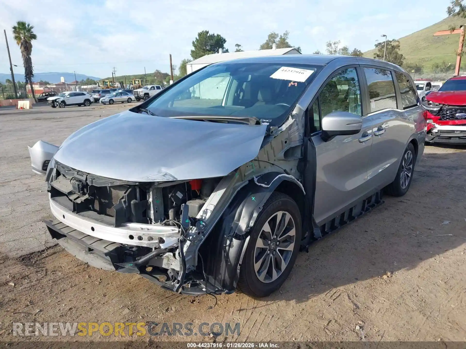 2 fotografías del automóvil dañado 5FNRL6H7XNB030313 HONDA ODYSSEY 2022