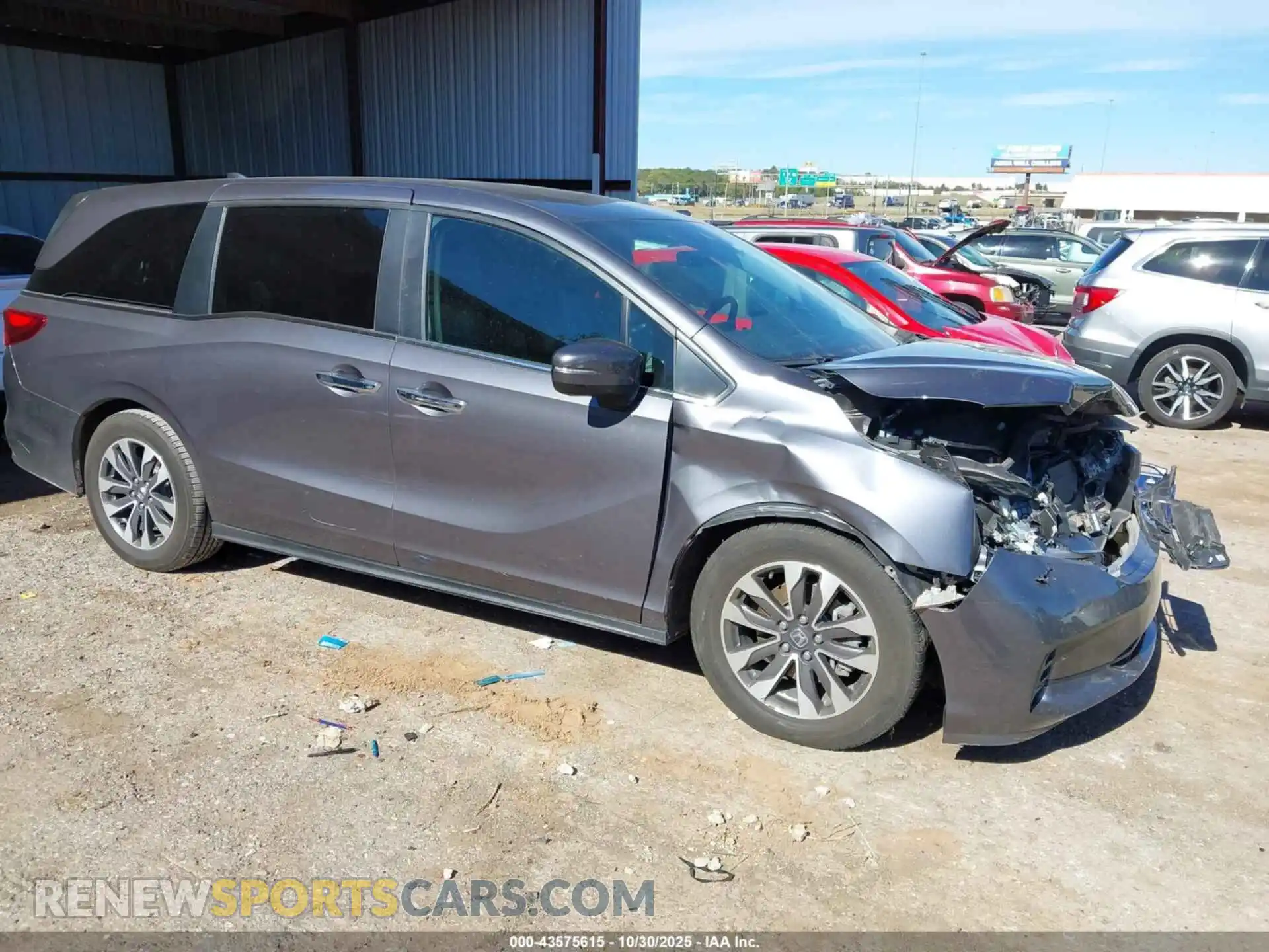1 Photograph of a damaged car 5FNRL6H7XNB051176 HONDA ODYSSEY 2022
