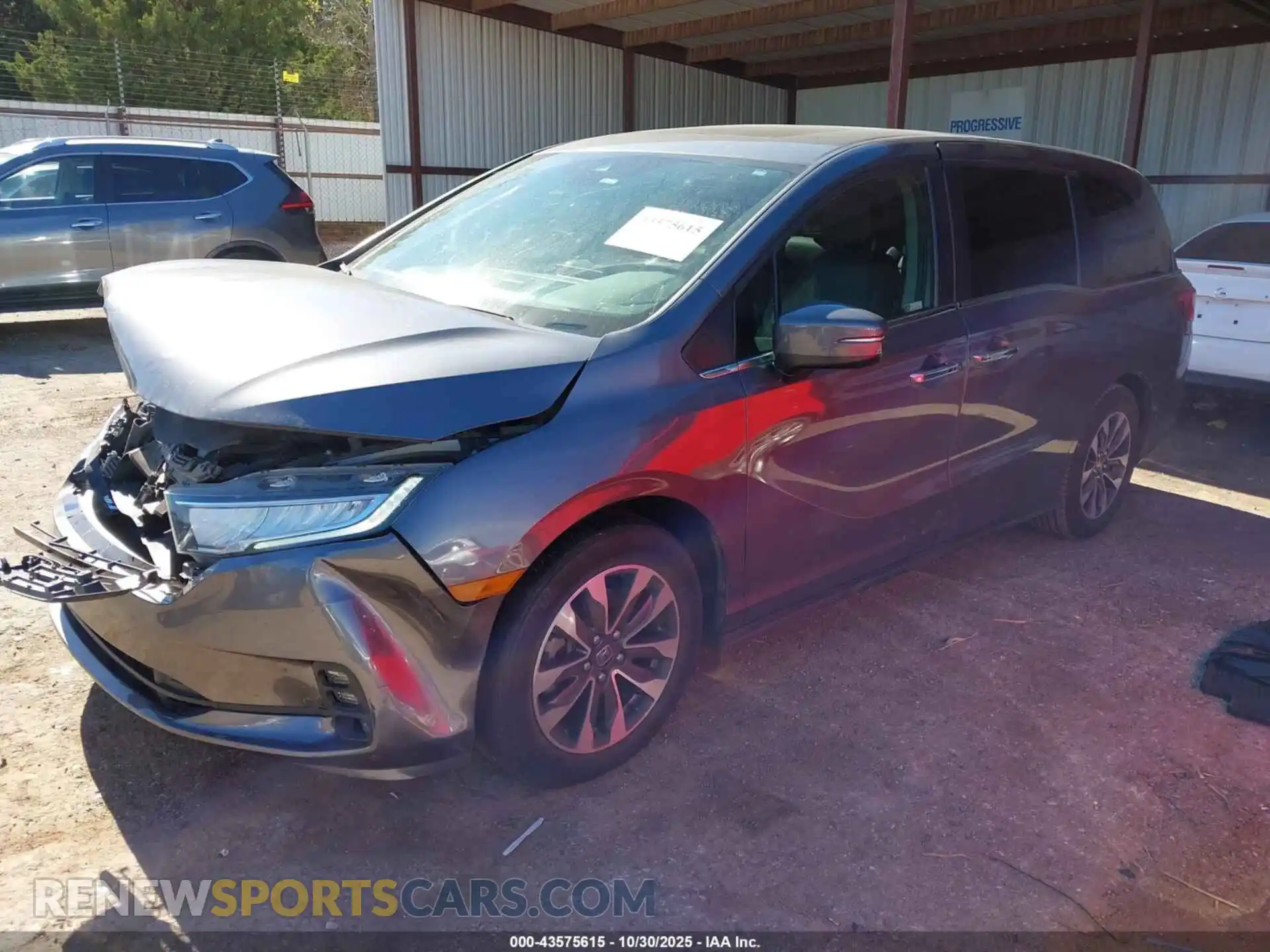 2 Photograph of a damaged car 5FNRL6H7XNB051176 HONDA ODYSSEY 2022