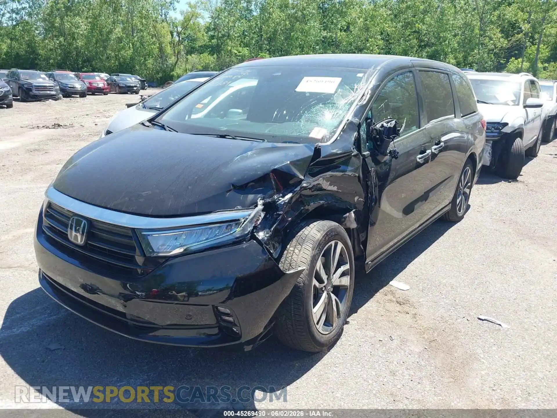 2 Фотография поврежденного автомобиля 5FNRL6H80NB024755 HONDA ODYSSEY 2022