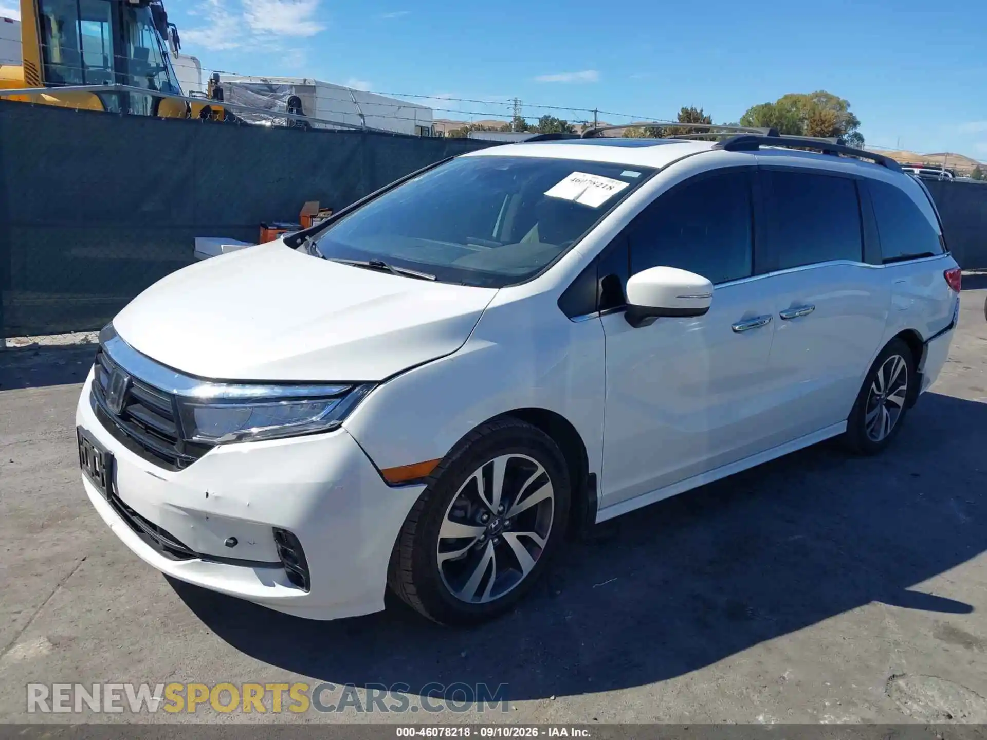 2 fotografías del automóvil dañado 5FNRL6H80NB024867 HONDA ODYSSEY 2022