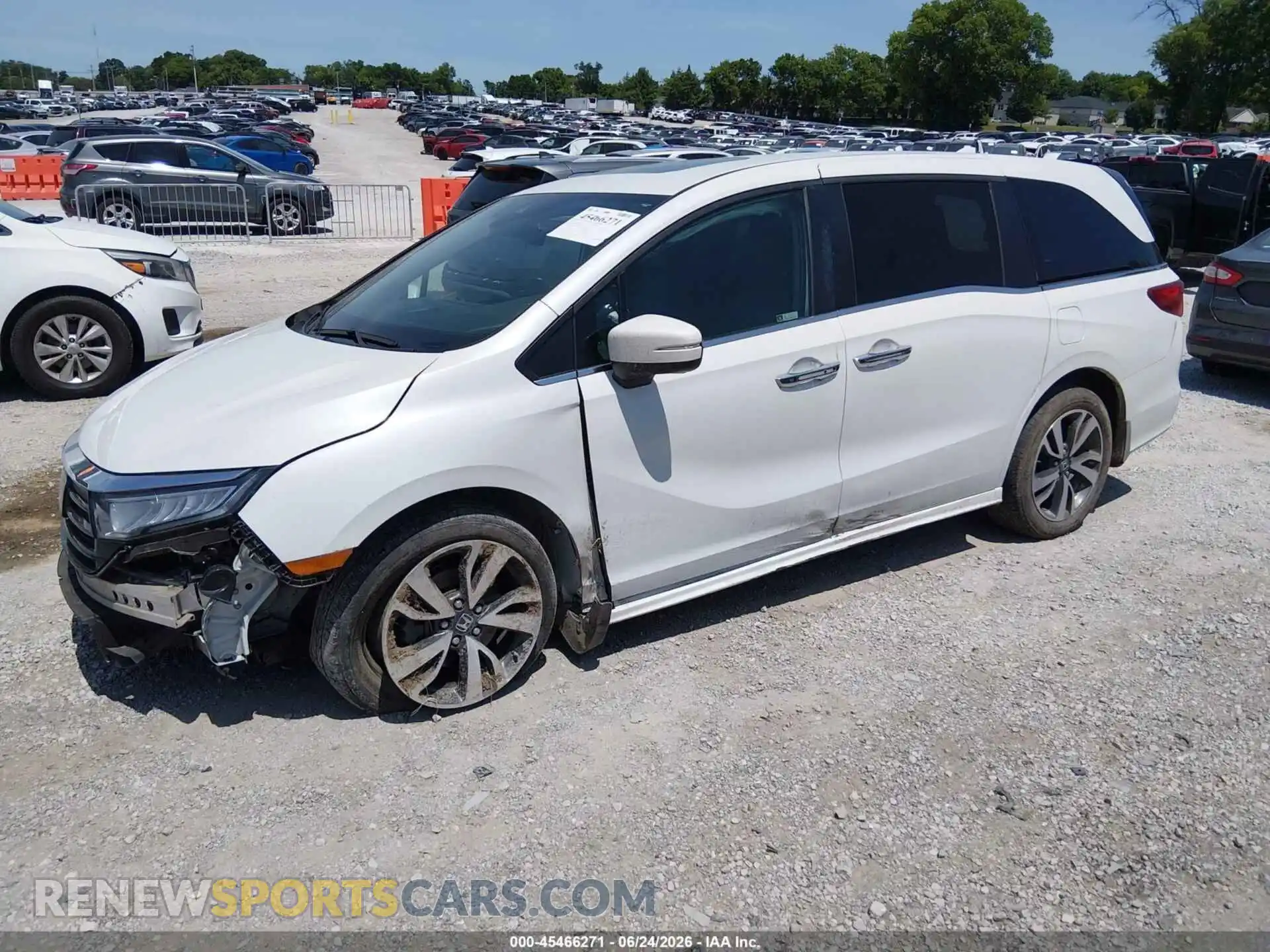 2 fotografías del automóvil dañado 5FNRL6H81NB040639 HONDA ODYSSEY 2022