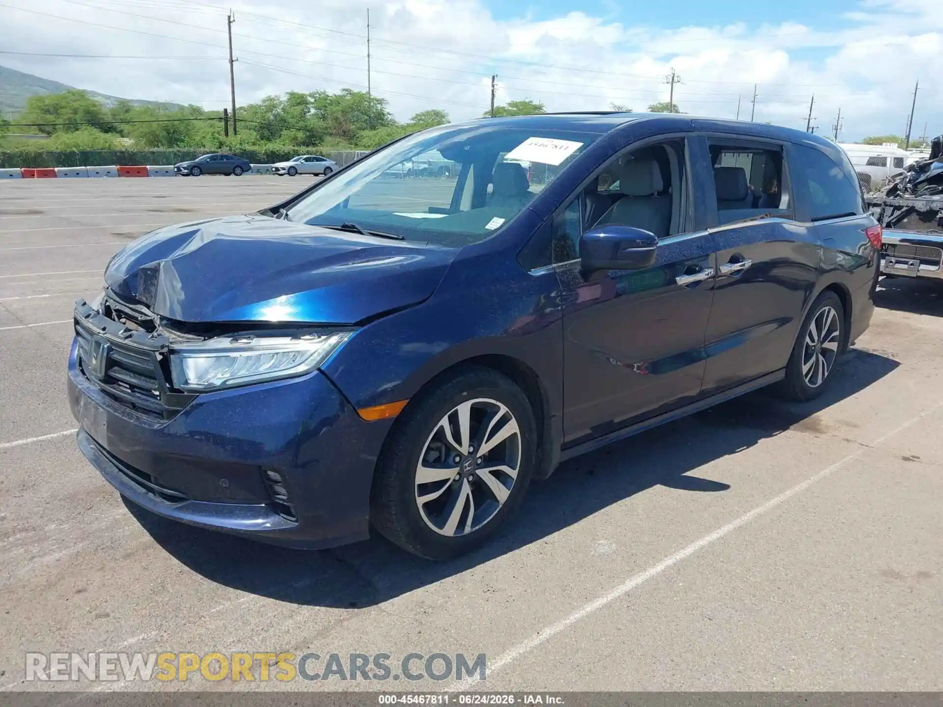 2 Фотография поврежденного автомобиля 5FNRL6H81NB057568 HONDA ODYSSEY 2022