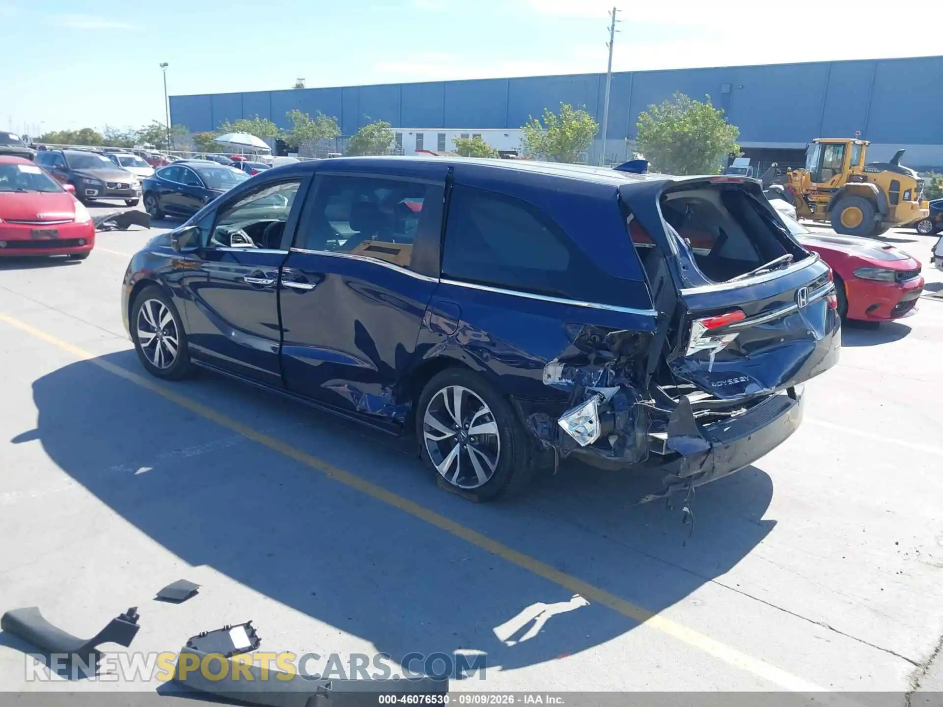 3 fotografías del automóvil dañado 5FNRL6H83NB025625 HONDA ODYSSEY 2022