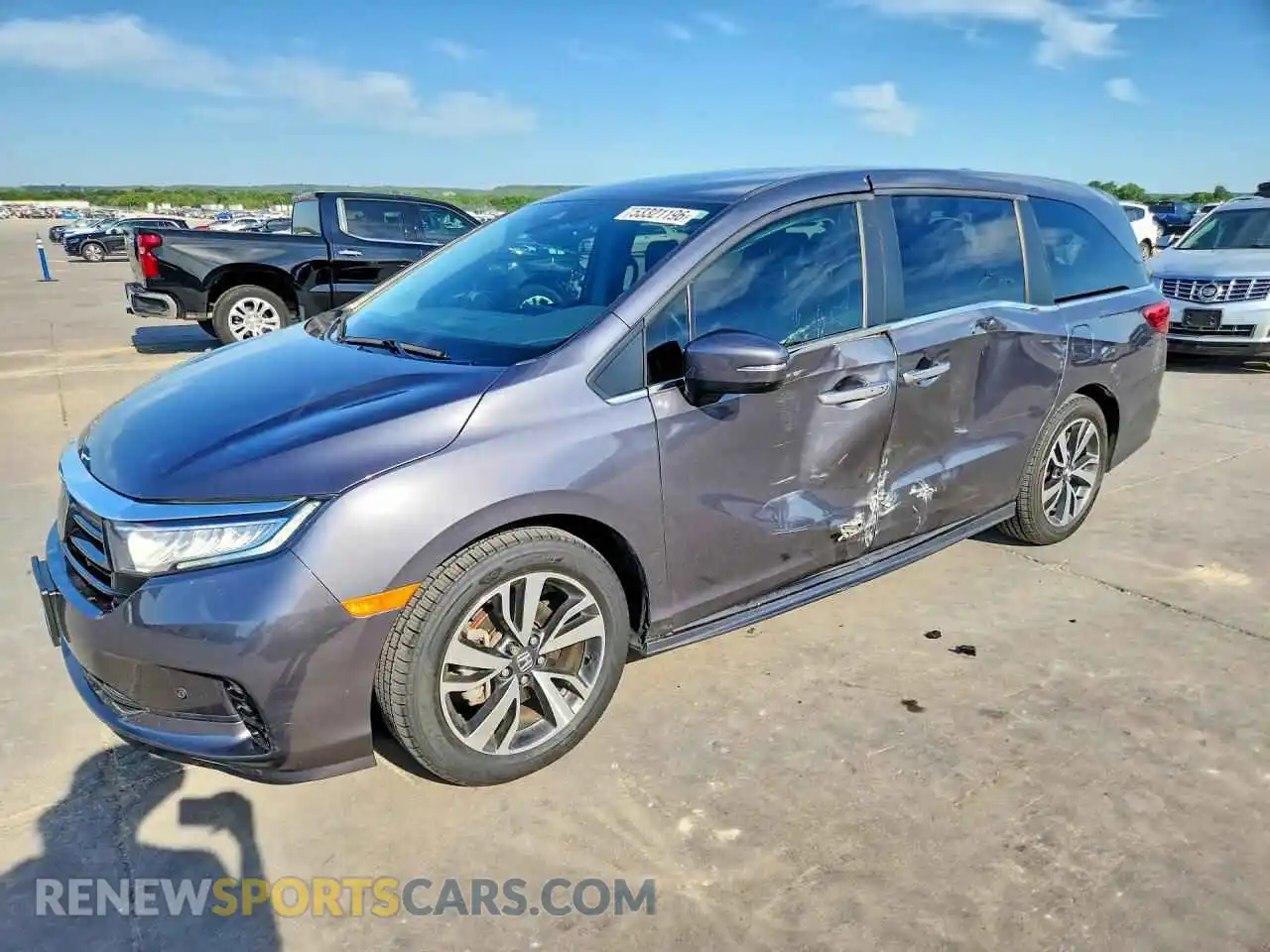 1 fotografías del automóvil dañado 5FNRL6H84NB043826 HONDA ODYSSEY 2022