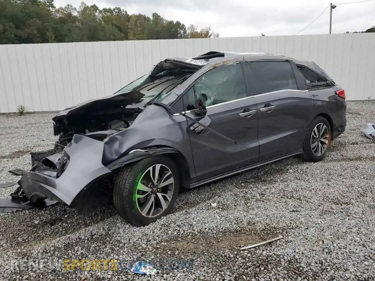 1 Photograph of a damaged car 5FNRL6H86NB043830 HONDA ODYSSEY 2022