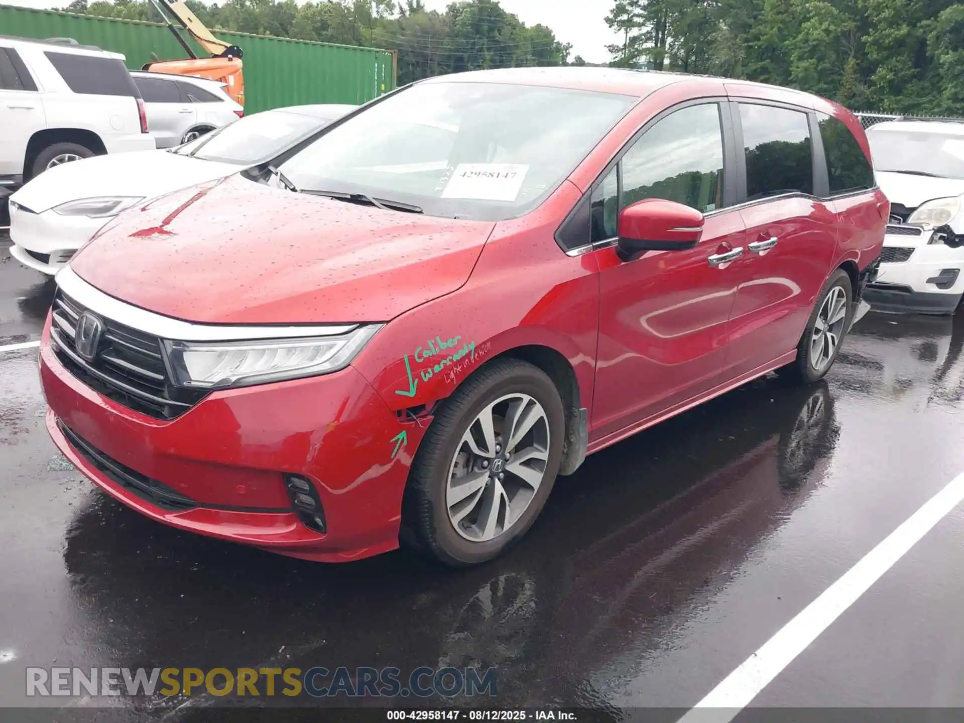 2 Photograph of a damaged car 5FNRL6H86NB044296 HONDA ODYSSEY 2022