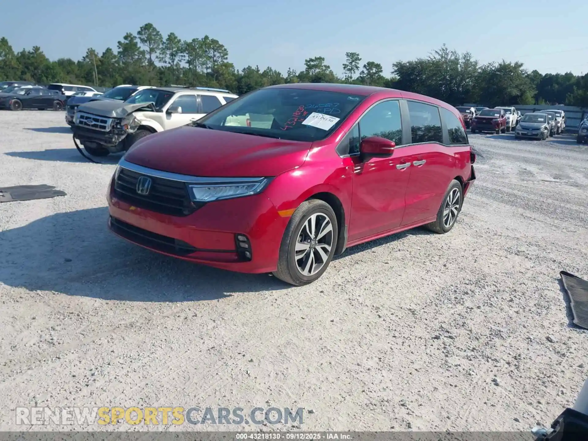 2 fotografías del automóvil dañado 5FNRL6H86NB058084 HONDA ODYSSEY 2022