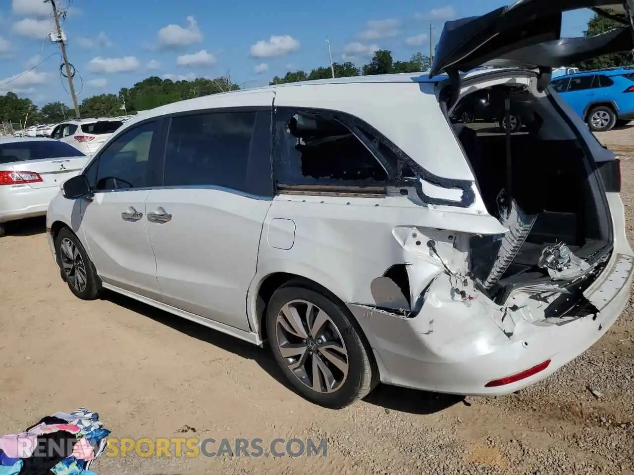 2 Photograph of a damaged car 5FNRL6H86NB059199 HONDA ODYSSEY 2022