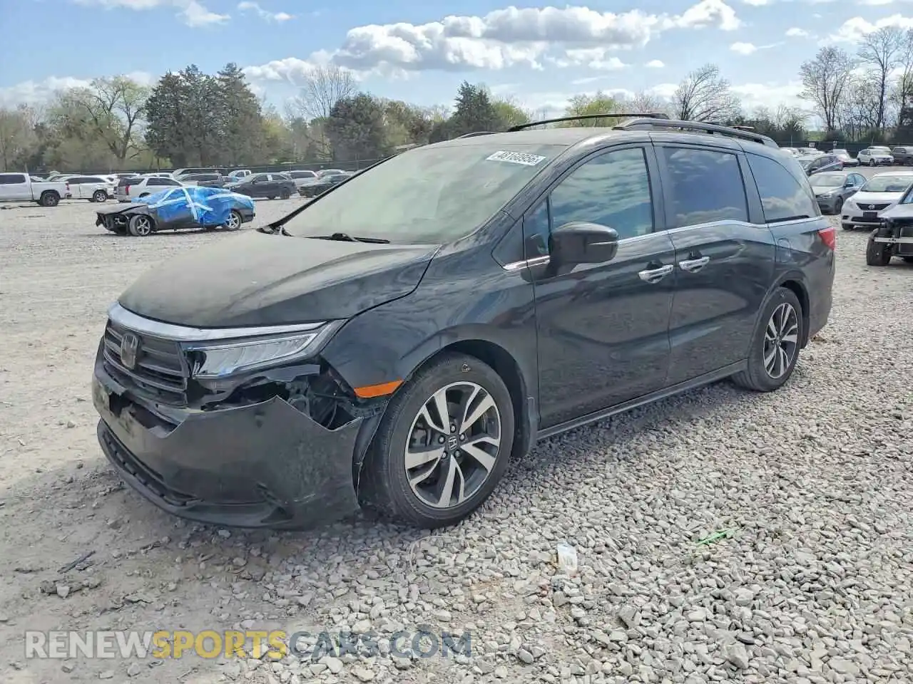 1 Photograph of a damaged car 5FNRL6H87NB019407 HONDA ODYSSEY 2022