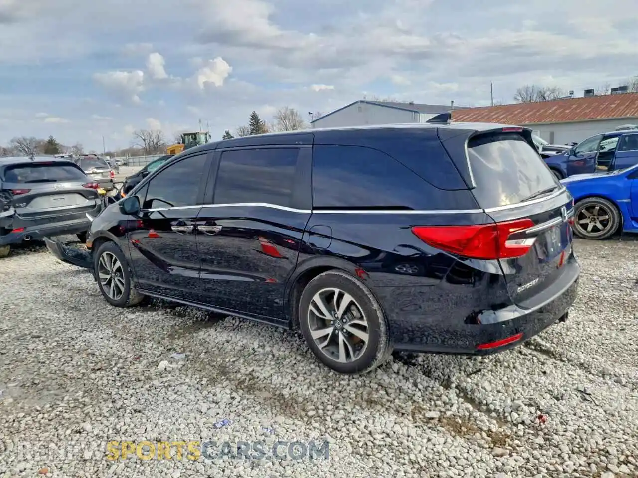 2 fotografías del automóvil dañado 5FNRL6H89NB026455 HONDA ODYSSEY 2022