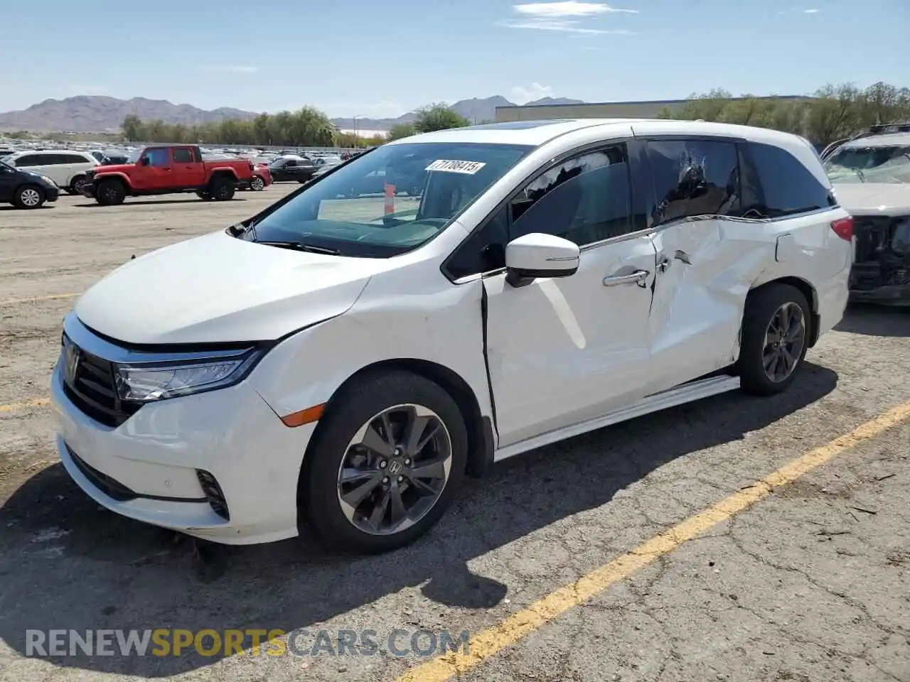 1 Photograph of a damaged car 5FNRL6H90NB050197 HONDA ODYSSEY 2022