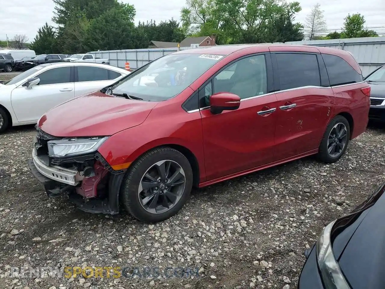 1 Photograph of a damaged car 5FNRL6H91NB022778 HONDA ODYSSEY 2022