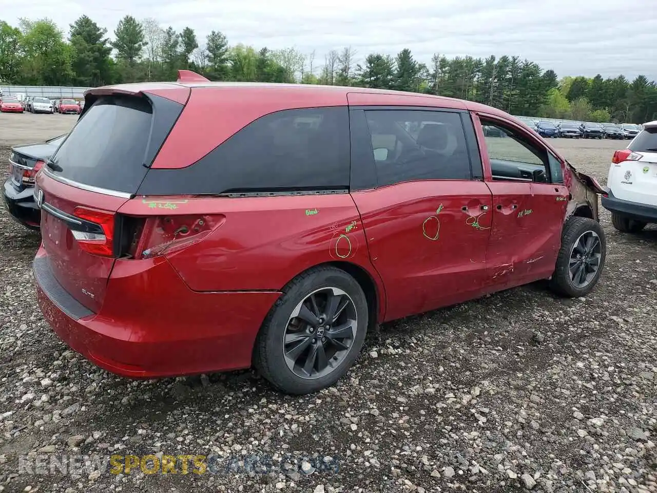3 Photograph of a damaged car 5FNRL6H91NB022778 HONDA ODYSSEY 2022