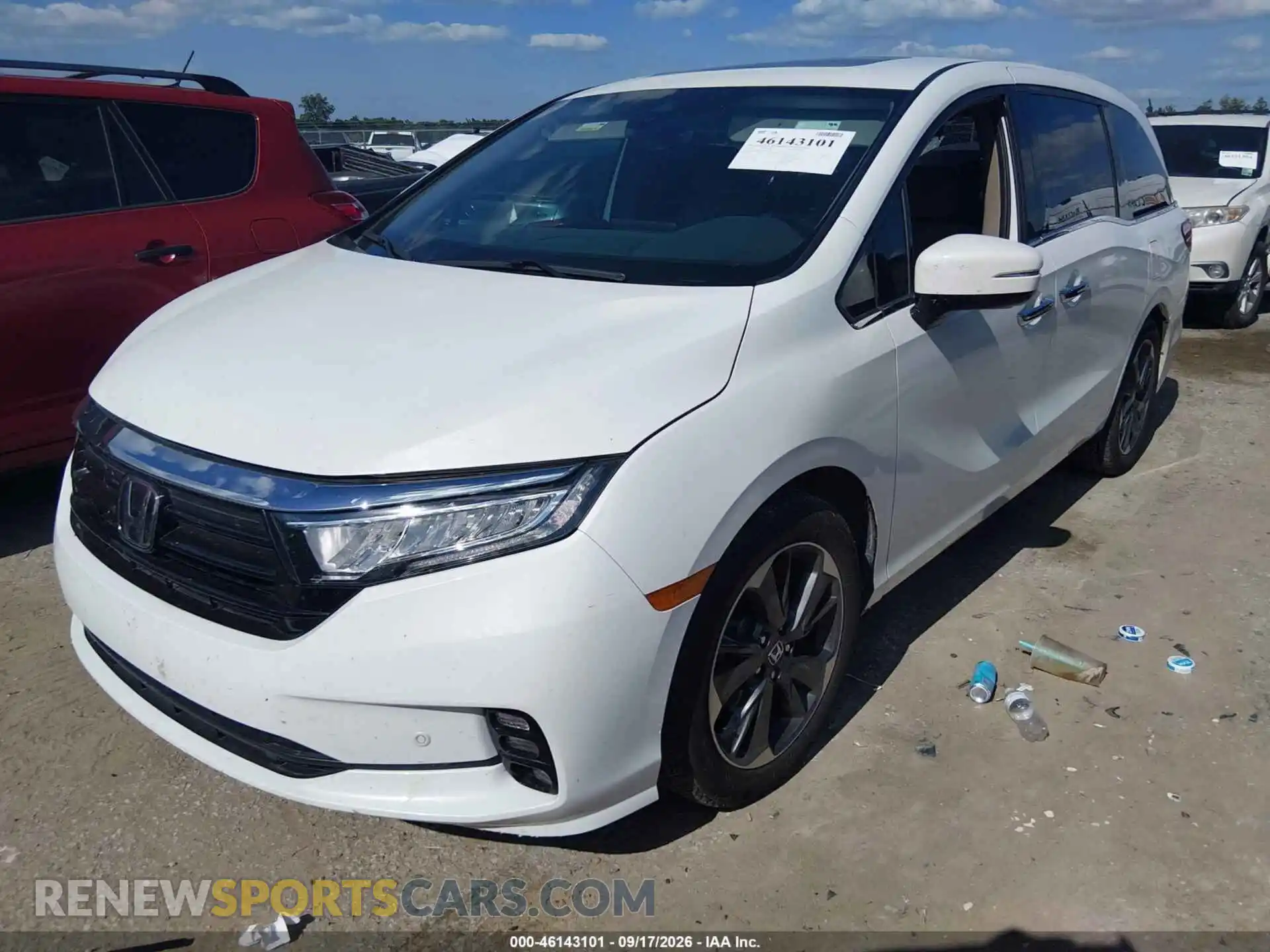 2 Photograph of a damaged car 5FNRL6H92NB045194 HONDA ODYSSEY 2022