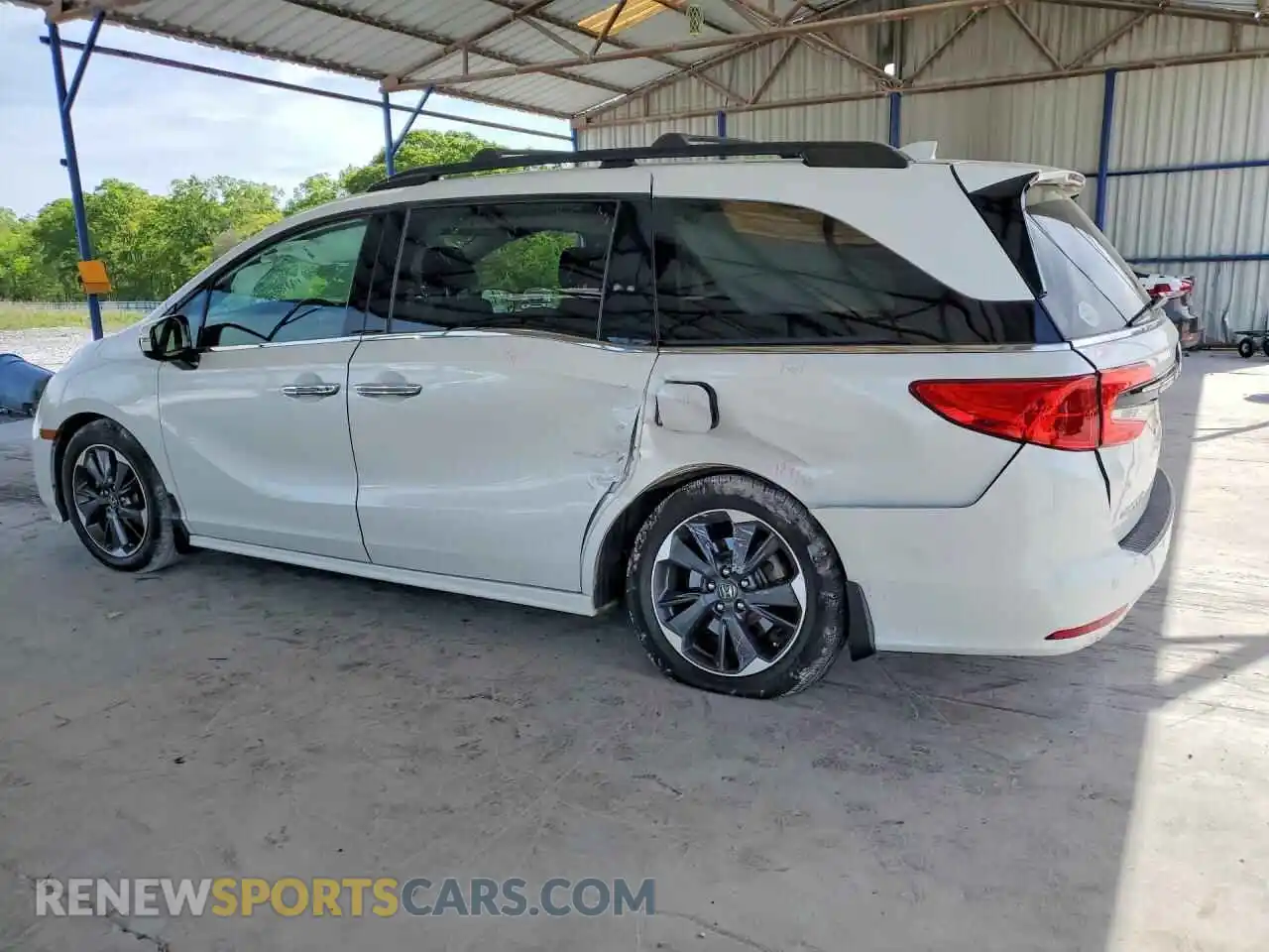 2 Photograph of a damaged car 5FNRL6H93NB050016 HONDA ODYSSEY 2022