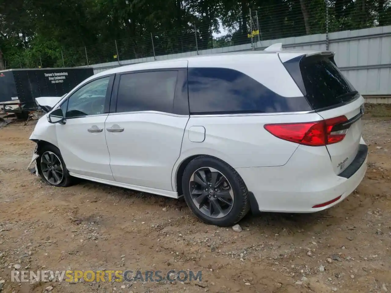 2 Фотография поврежденного автомобиля 5FNRL6H94NB006185 HONDA ODYSSEY 2022