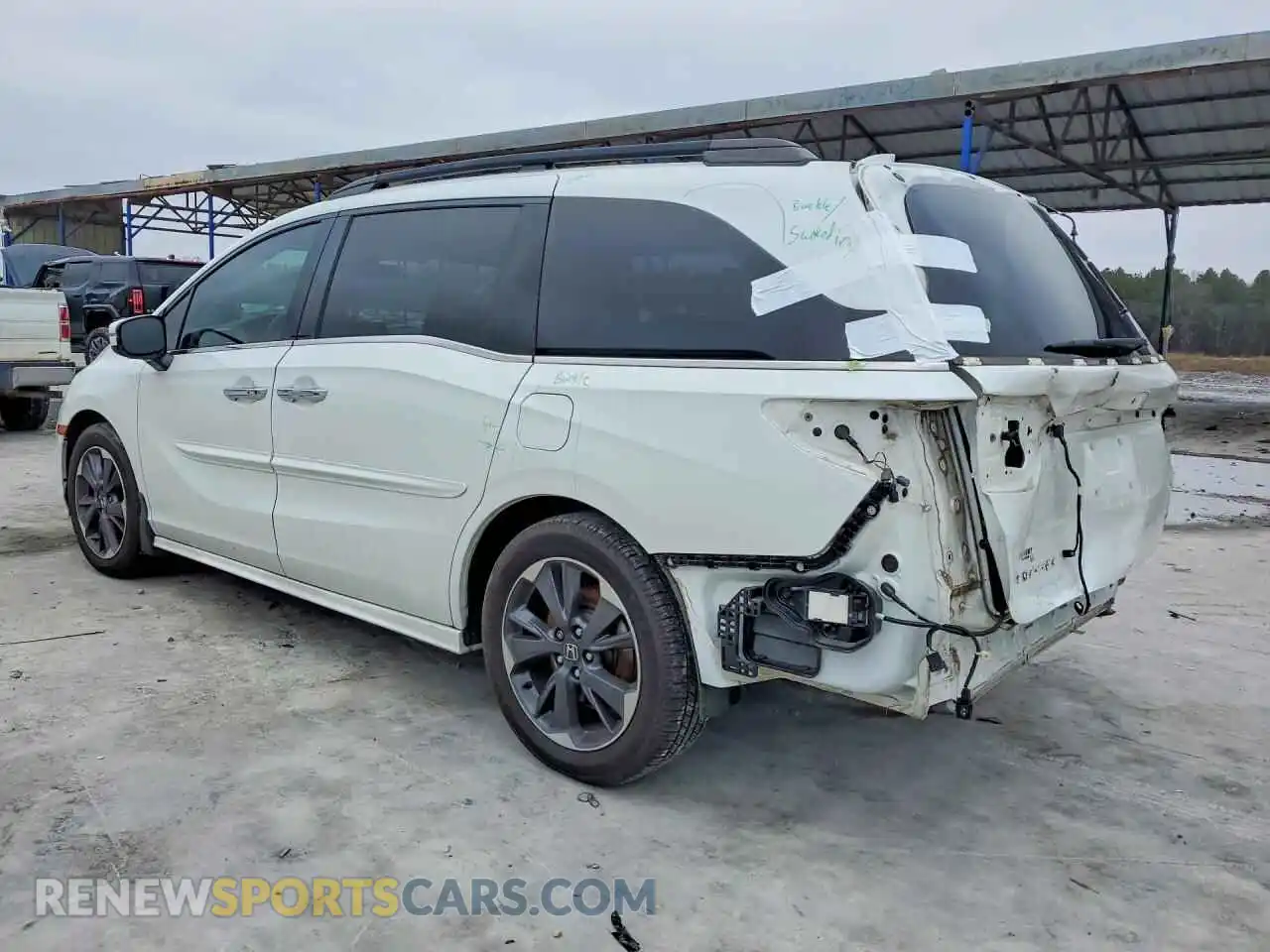 2 fotografías del automóvil dañado 5FNRL6H95NB054830 HONDA ODYSSEY 2022