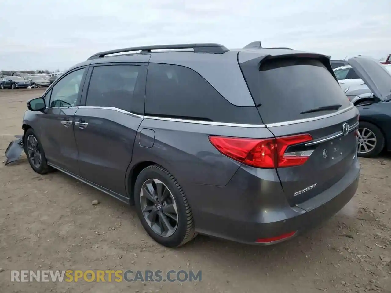 2 fotografías del automóvil dañado 5FNRL6H96NB043738 HONDA ODYSSEY 2022