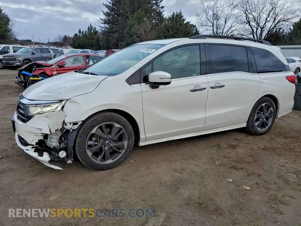 1 Photograph of a damaged car 5FNRL6H96NB047269 HONDA ODYSSEY 2022