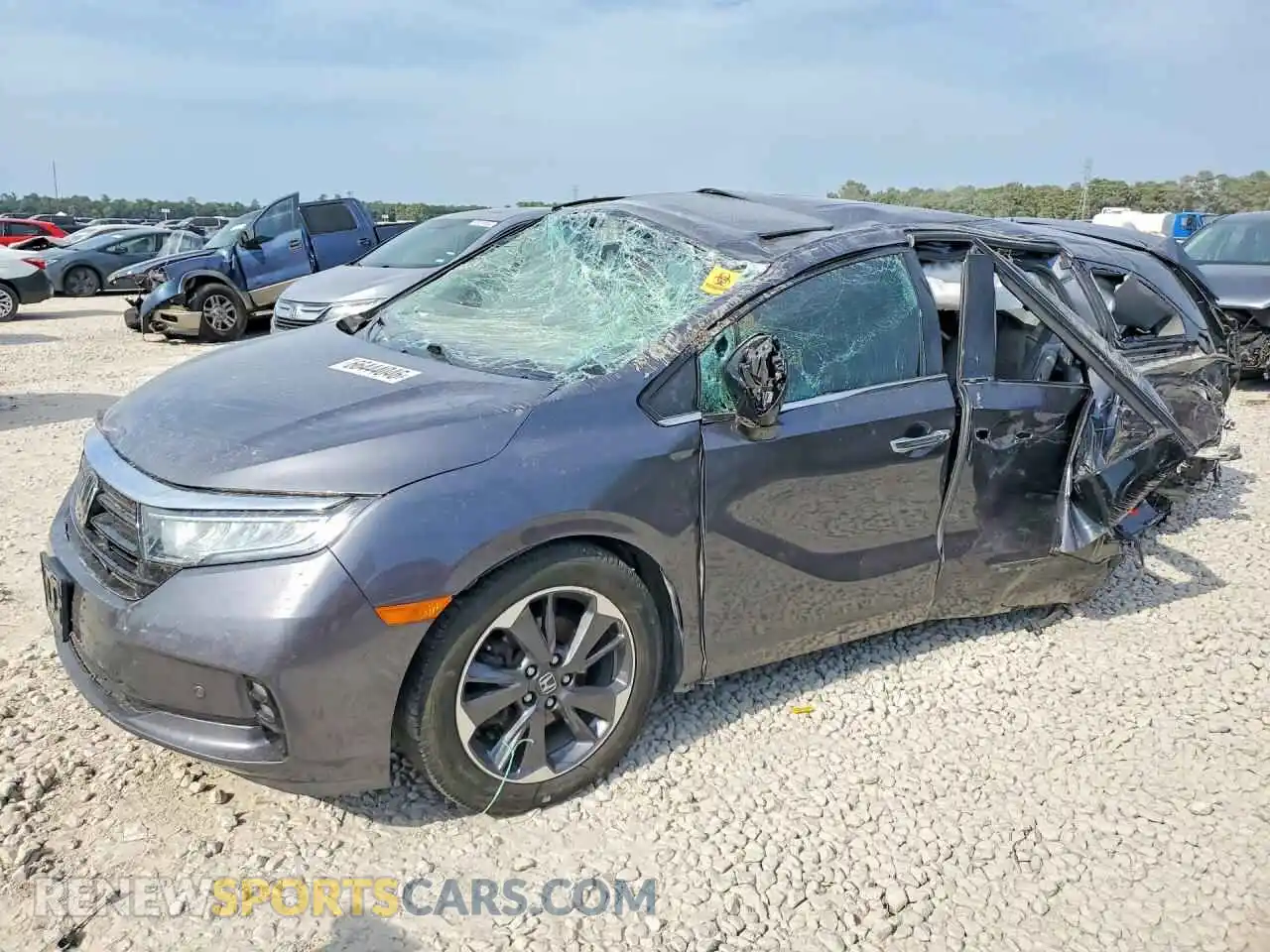 1 fotografías del automóvil dañado 5FNRL6H96NB060278 HONDA ODYSSEY 2022