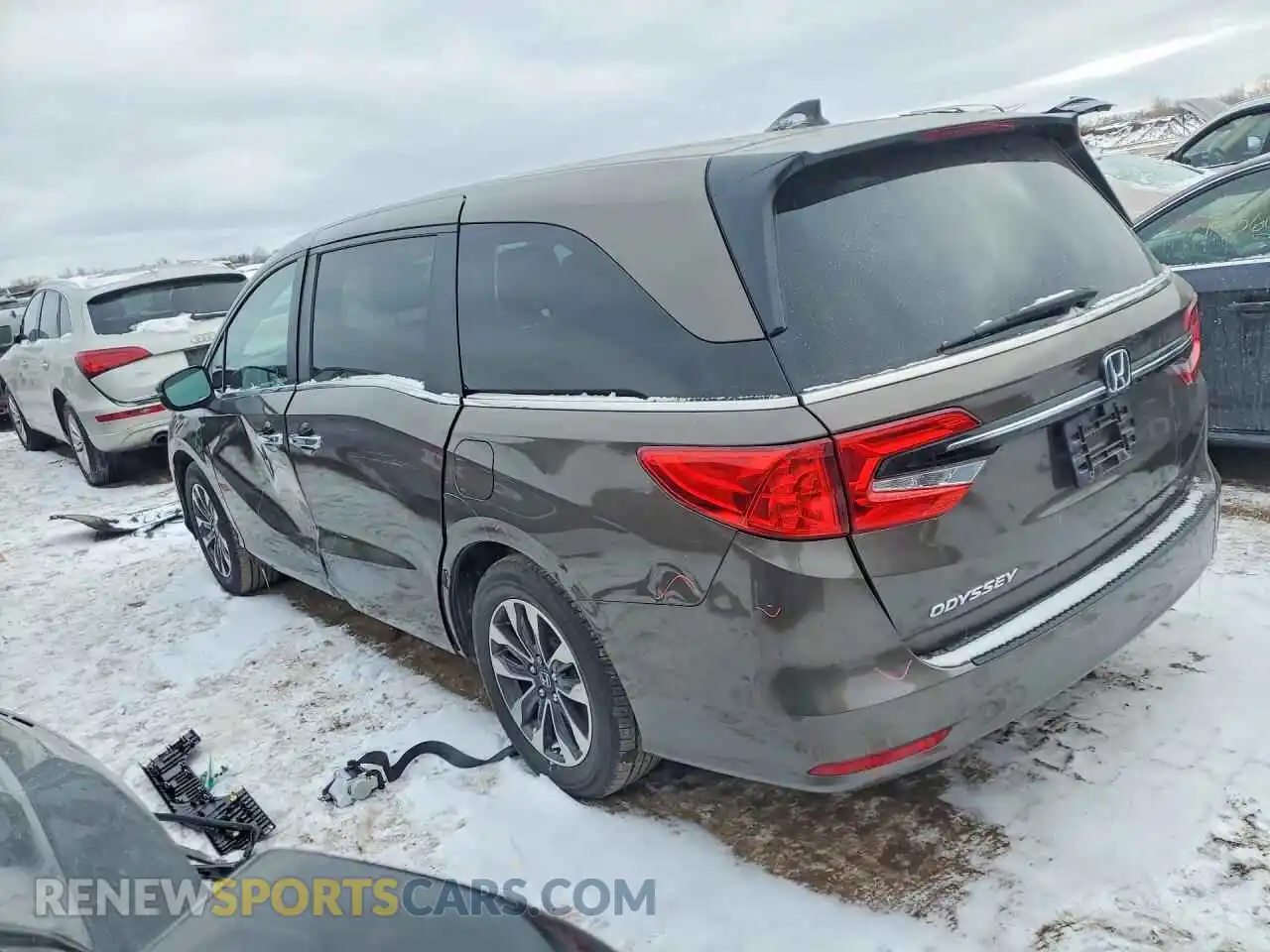 2 fotografías del automóvil dañado 5FNRL6H65PB033310 HONDA ODYSSEY 2023