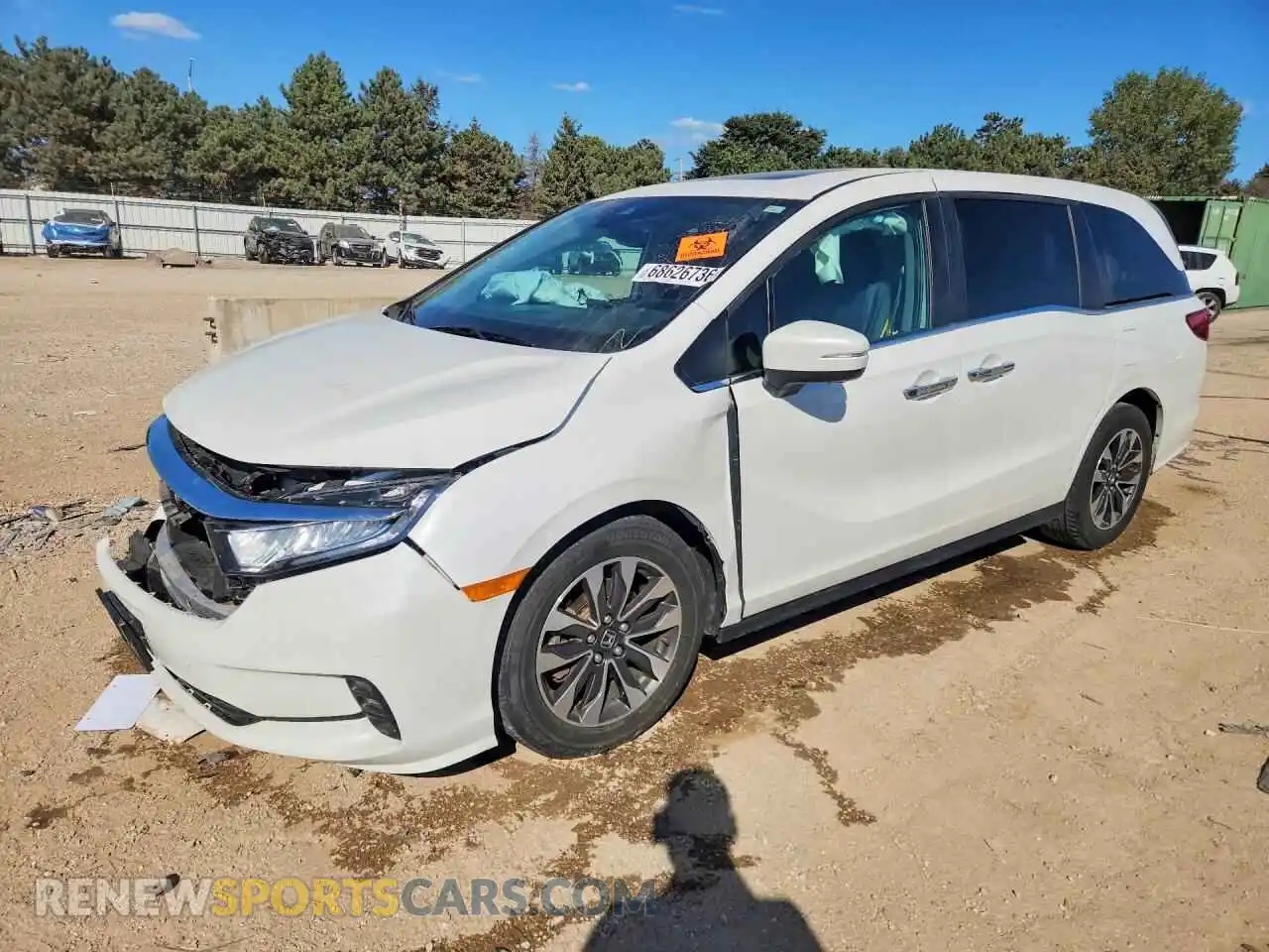 1 Photograph of a damaged car 5FNRL6H68PB029414 HONDA ODYSSEY 2023