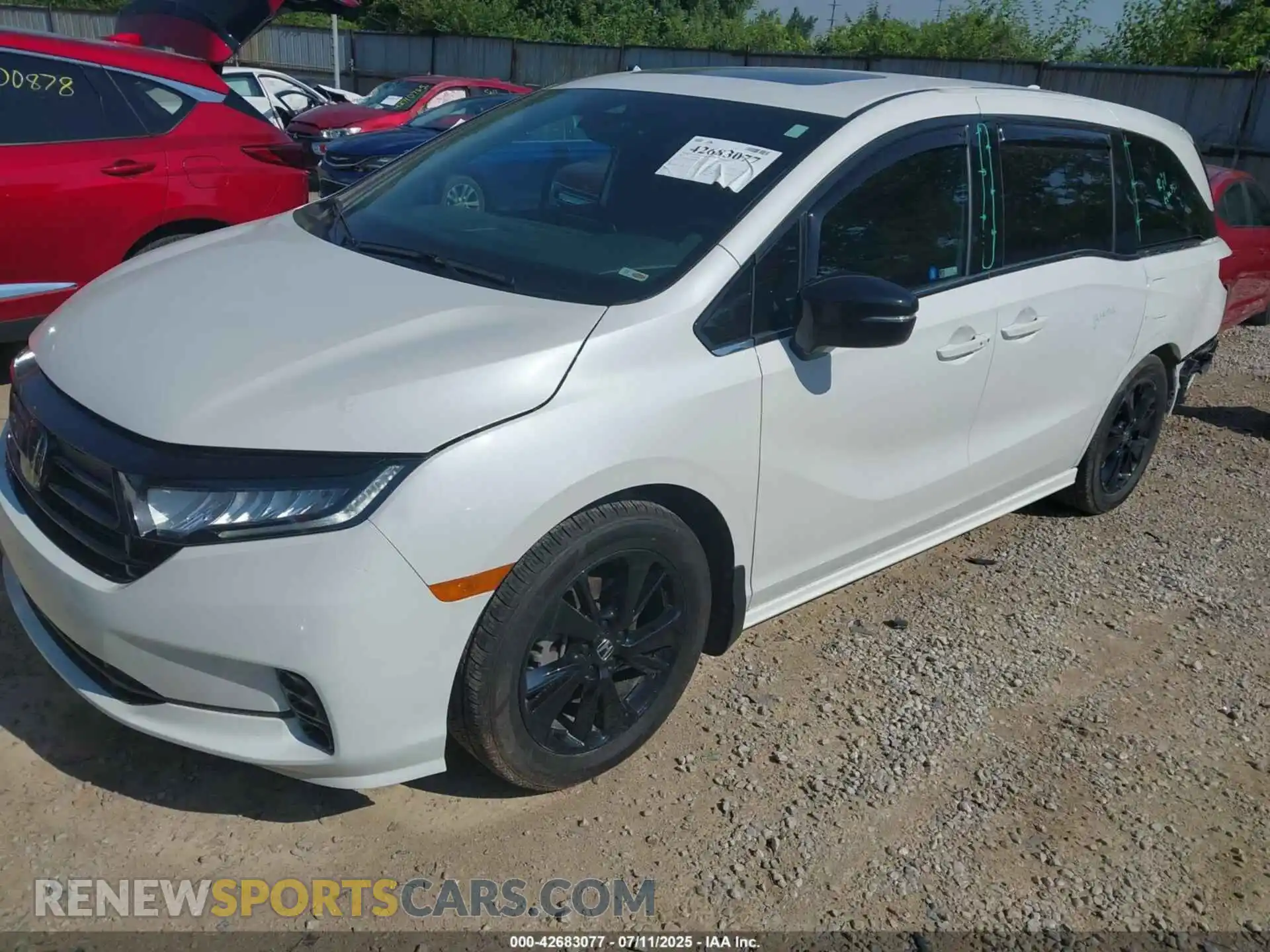 2 fotografías del automóvil dañado 5FNRL6H75PB065022 HONDA ODYSSEY 2023