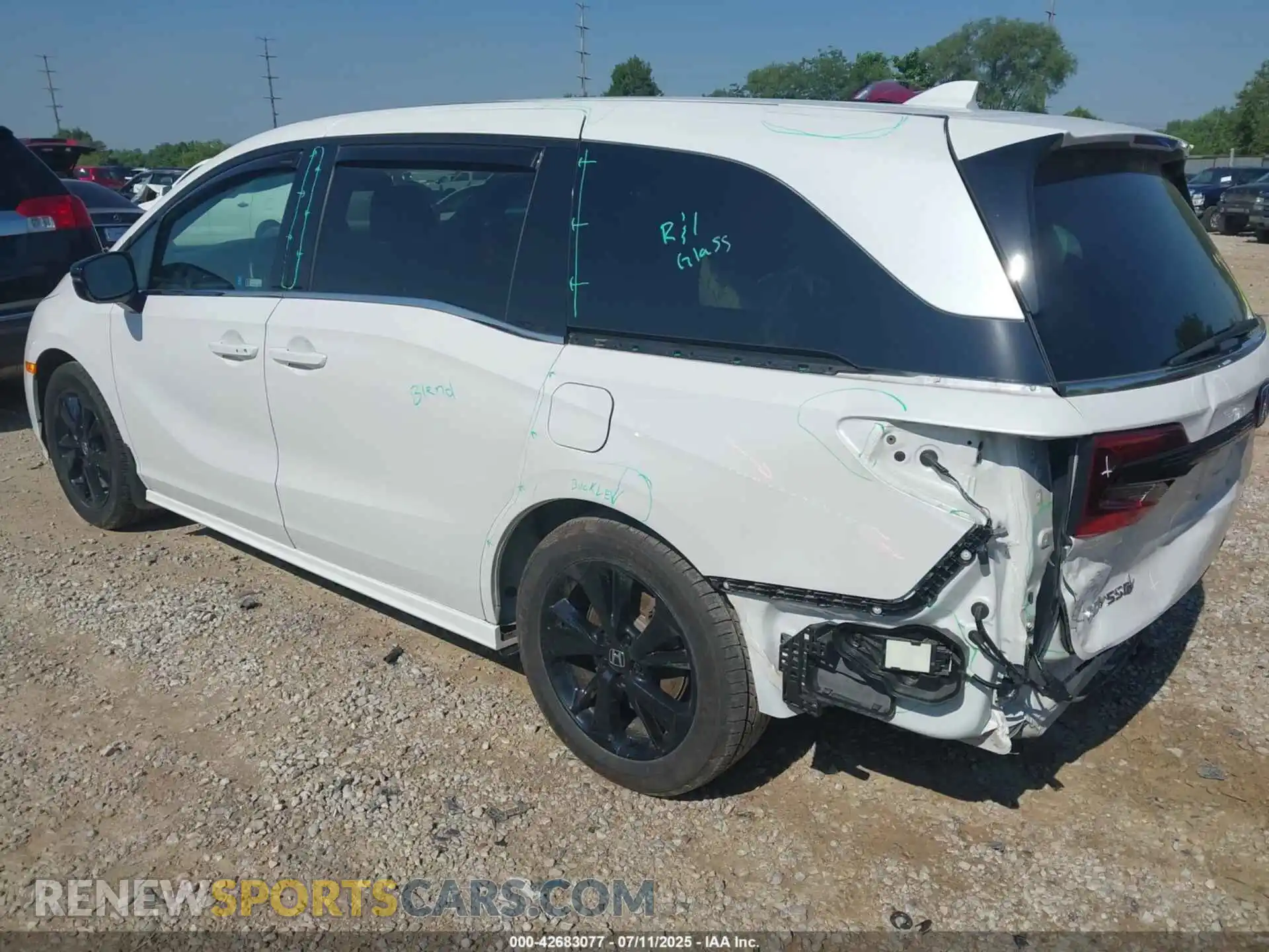 3 fotografías del automóvil dañado 5FNRL6H75PB065022 HONDA ODYSSEY 2023