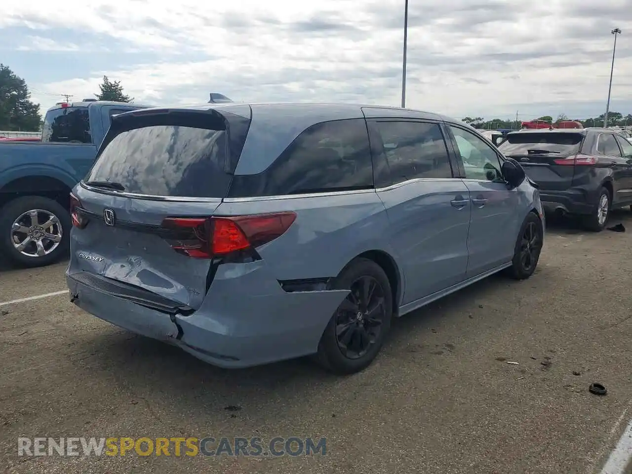 3 fotografías del automóvil dañado 5FNRL6H78PB009639 HONDA ODYSSEY 2023