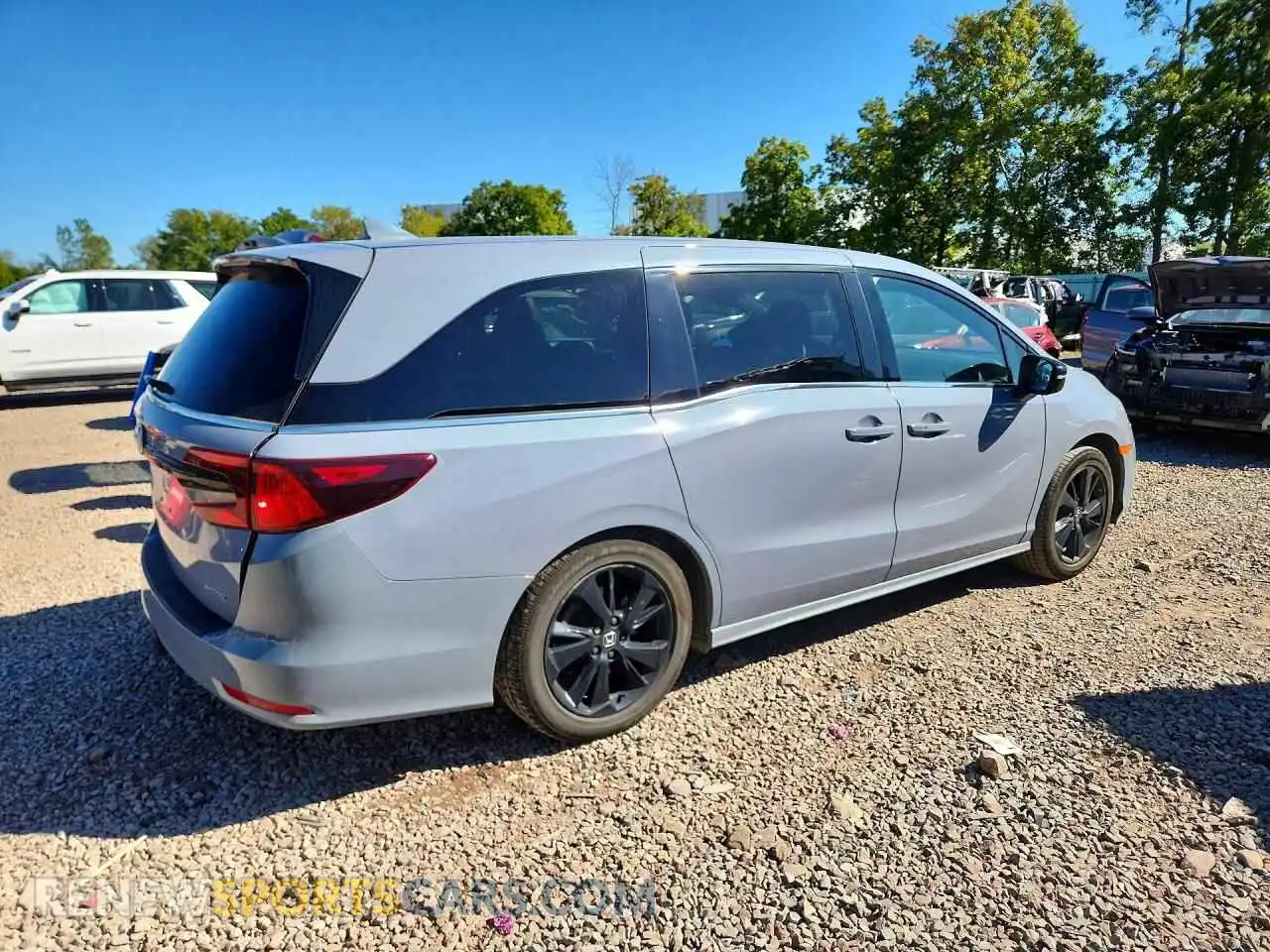 3 fotografías del automóvil dañado 5FNRL6H79PB011321 HONDA ODYSSEY 2023