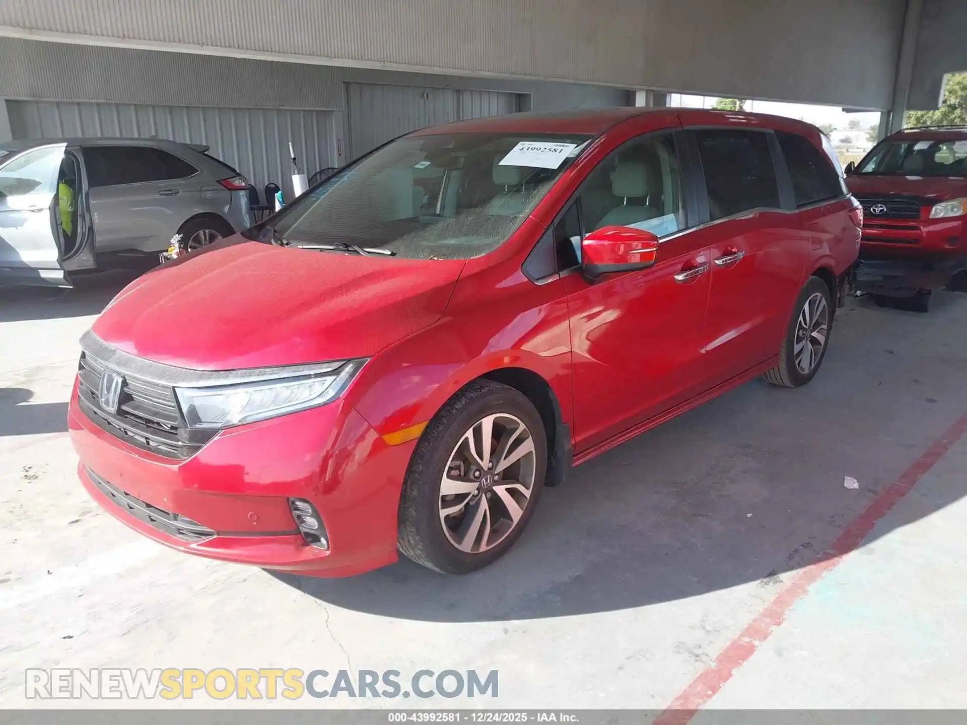 2 fotografías del automóvil dañado 5FNRL6H80PB048055 HONDA ODYSSEY 2023