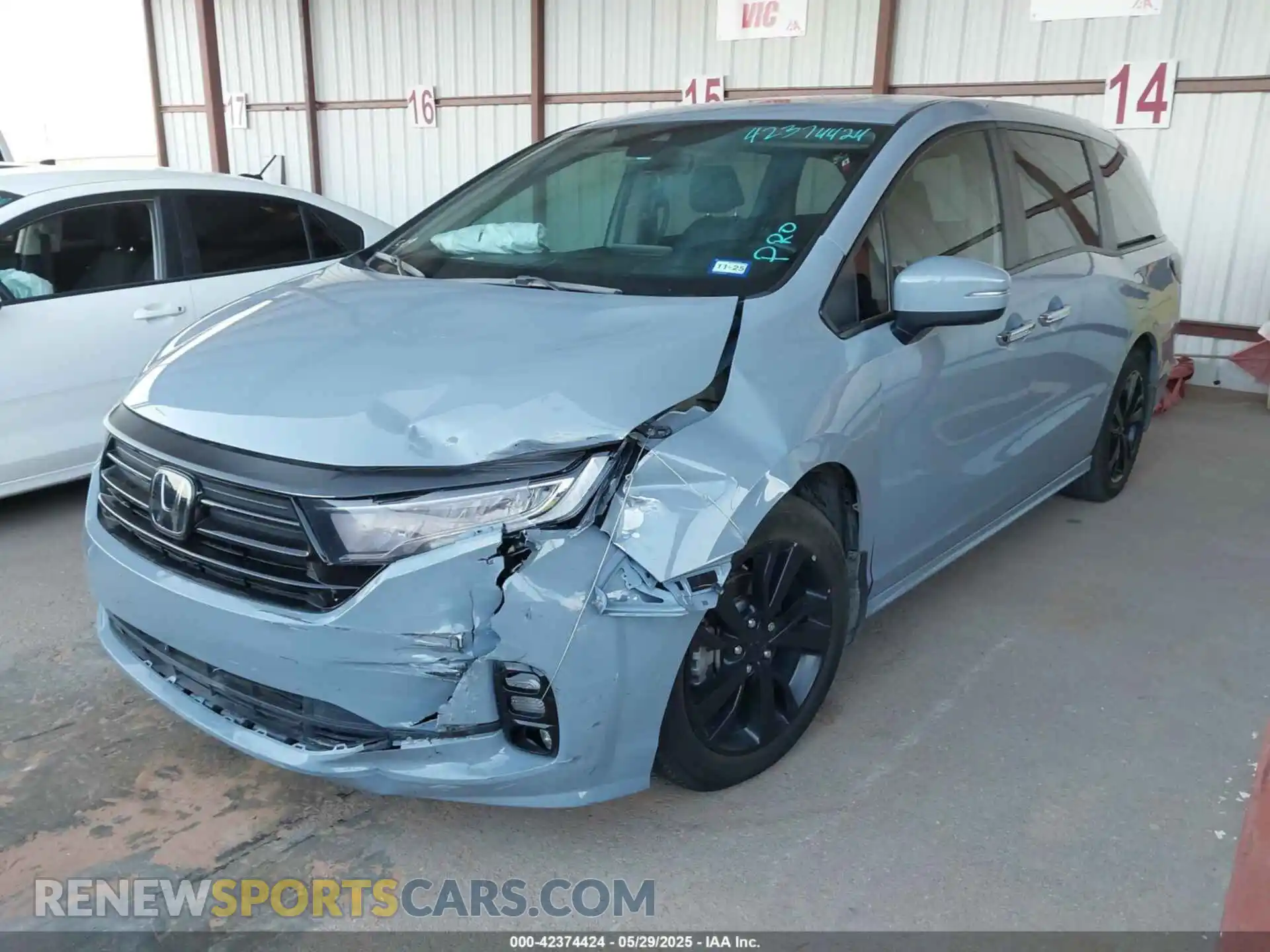 2 fotografías del automóvil dañado 5FNRL6H81PB013329 HONDA ODYSSEY 2023