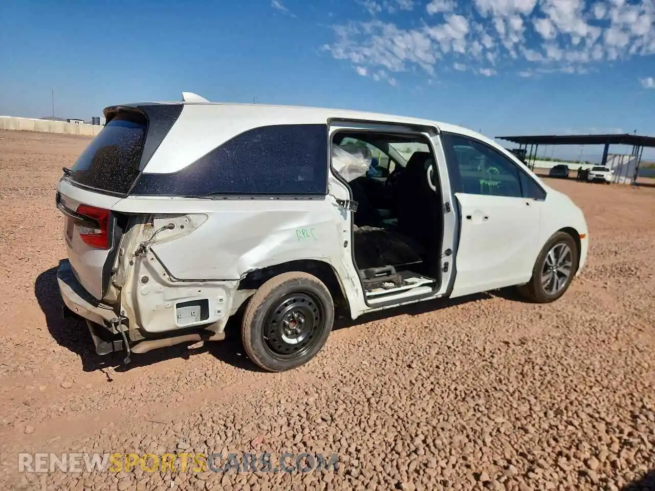 3 fotografías del automóvil dañado 5FNRL6H87PB000942 HONDA ODYSSEY 2023