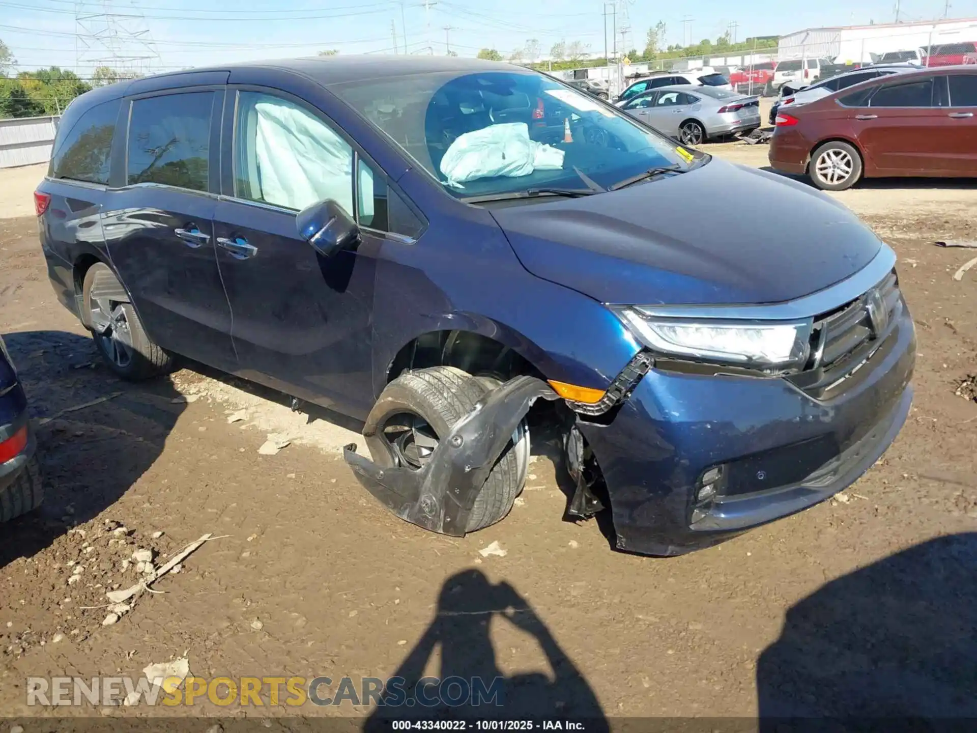 1 Photograph of a damaged car 5FNRL6H87PB046402 HONDA ODYSSEY 2023