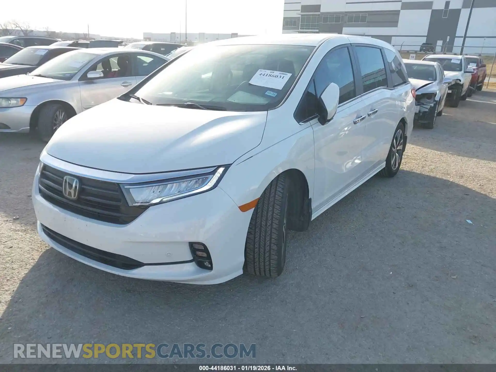 2 fotografías del automóvil dañado 5FNRL6H89PB016494 HONDA ODYSSEY 2023