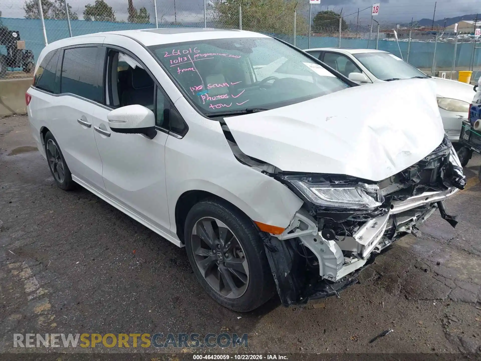 1 fotografías del automóvil dañado 5FNRL6H91PB074155 HONDA ODYSSEY 2023