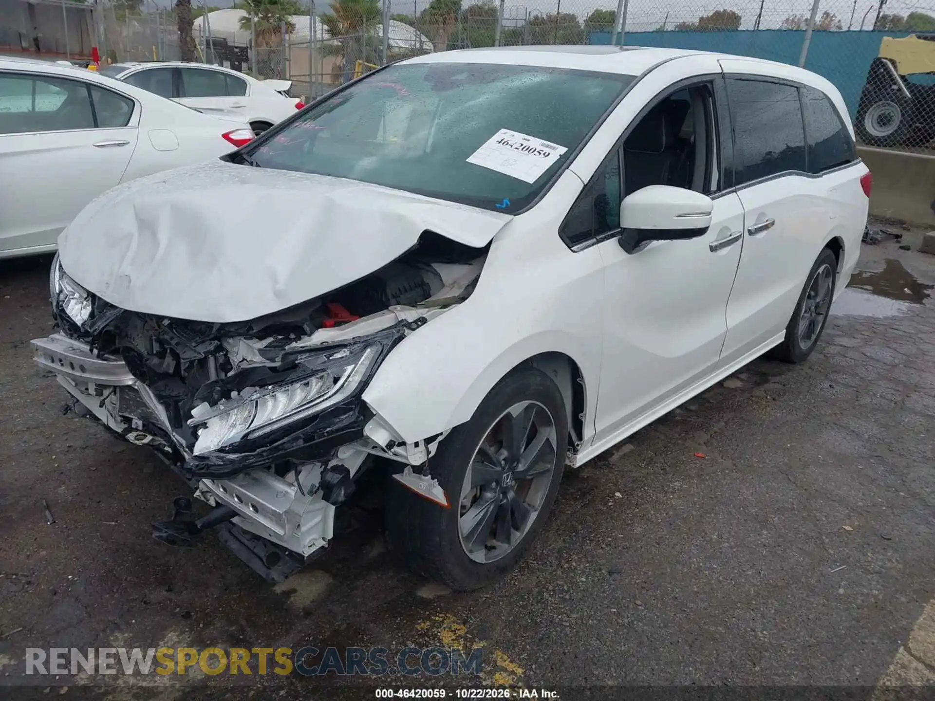 2 fotografías del automóvil dañado 5FNRL6H91PB074155 HONDA ODYSSEY 2023