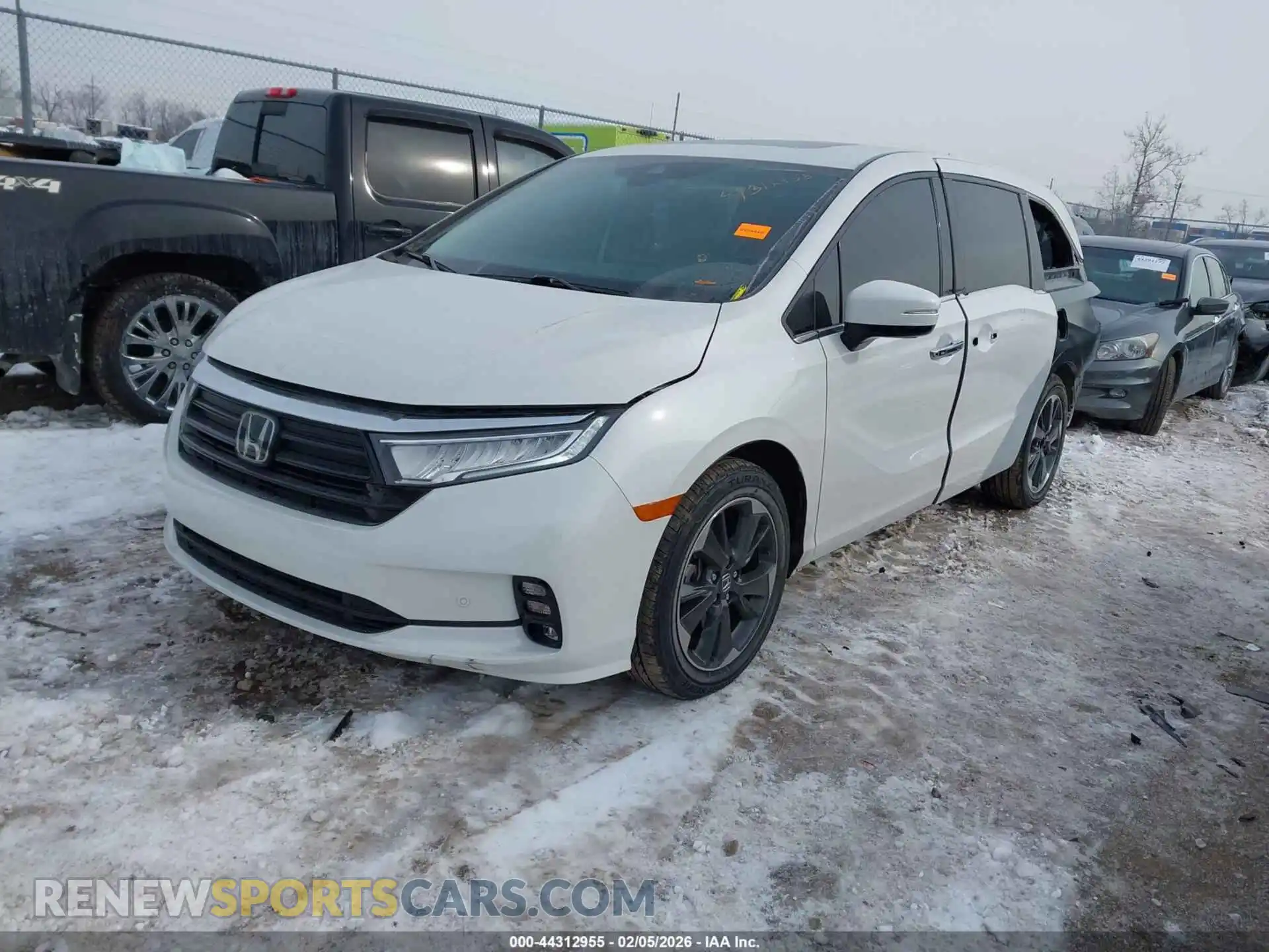 2 fotografías del automóvil dañado 5FNRL6H96PB013755 HONDA ODYSSEY 2023