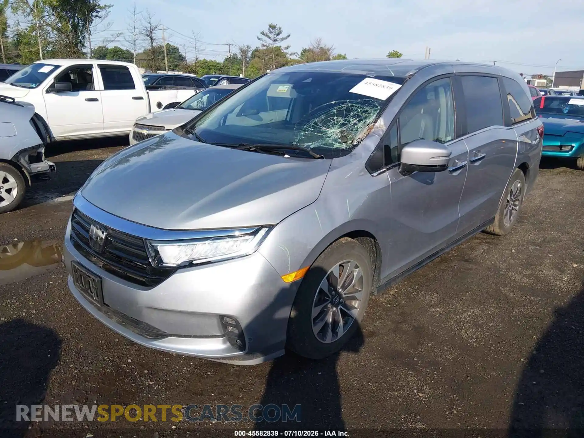 2 fotografías del automóvil dañado 5FNRL6H60RB012805 HONDA ODYSSEY 2024