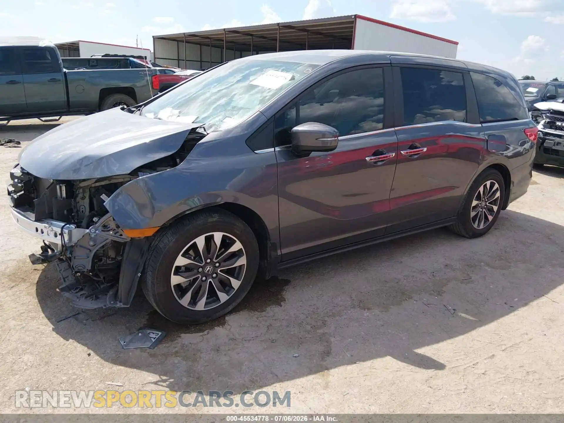2 fotografías del automóvil dañado 5FNRL6H64RB041577 HONDA ODYSSEY 2024
