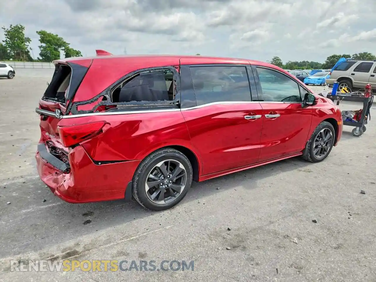 3 fotografías del automóvil dañado 5FNRL6H97RB070548 HONDA ODYSSEY 2024