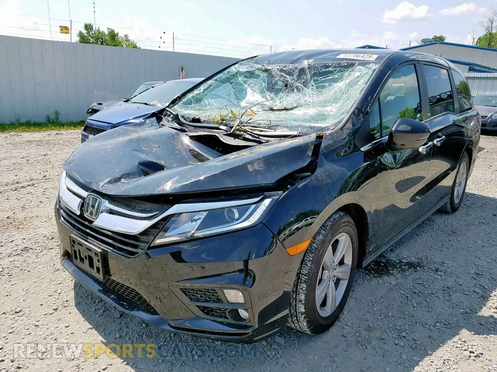 2 Photograph of a damaged car 5FNRL6H5XKB058087 HONDA ODYSSEY EX 2019