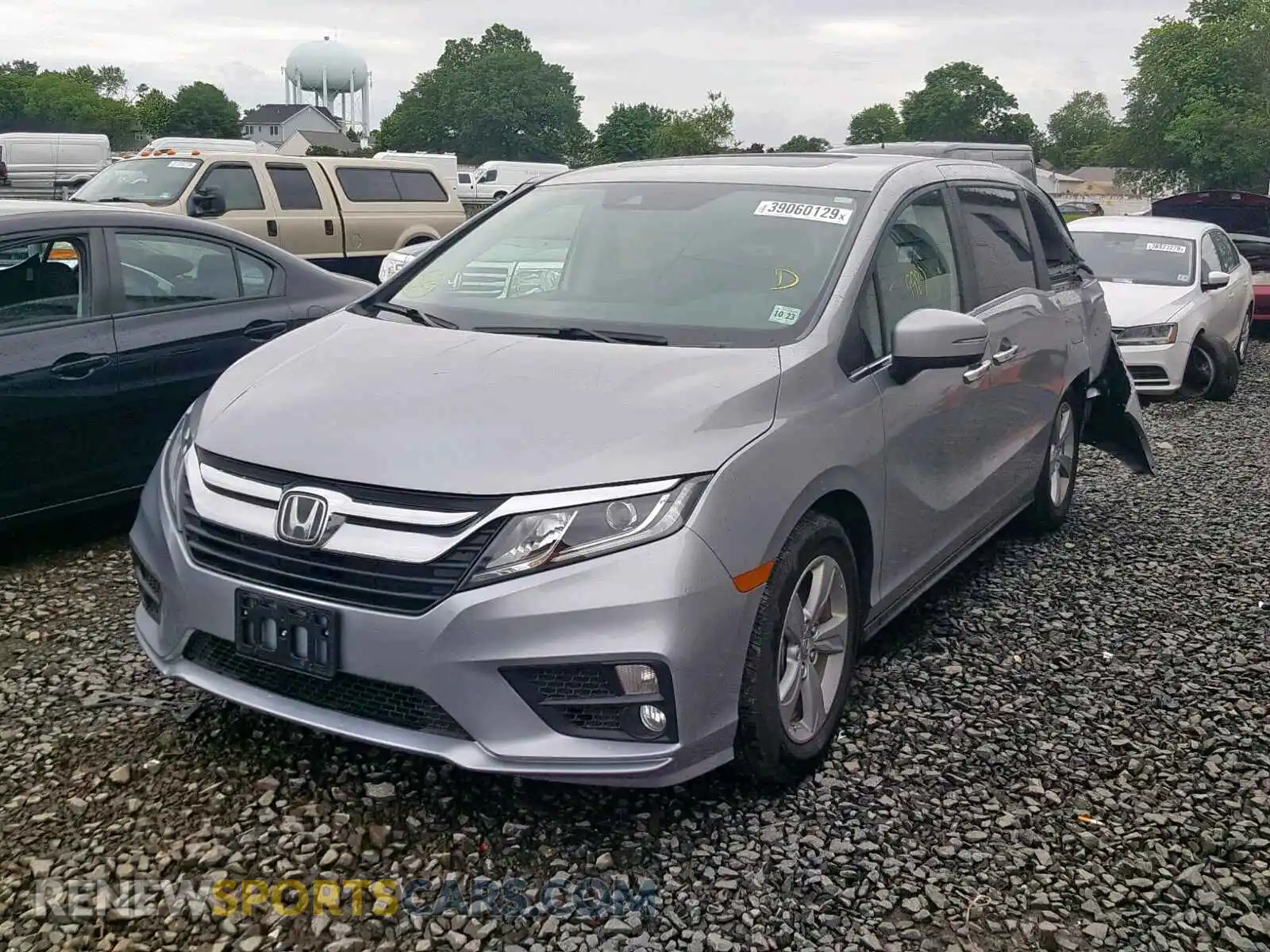 2 Photograph of a damaged car 5FNRL6H77KB039885 HONDA ODYSSEY EX 2019