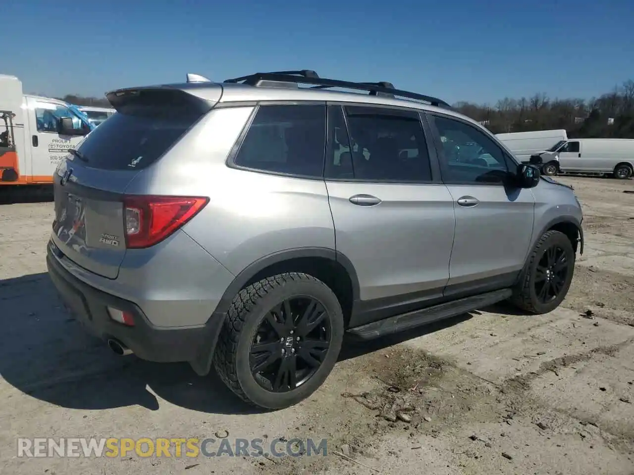 3 fotografías del automóvil dañado 5FNYF8H24KB020004 HONDA PASSPORT 2019